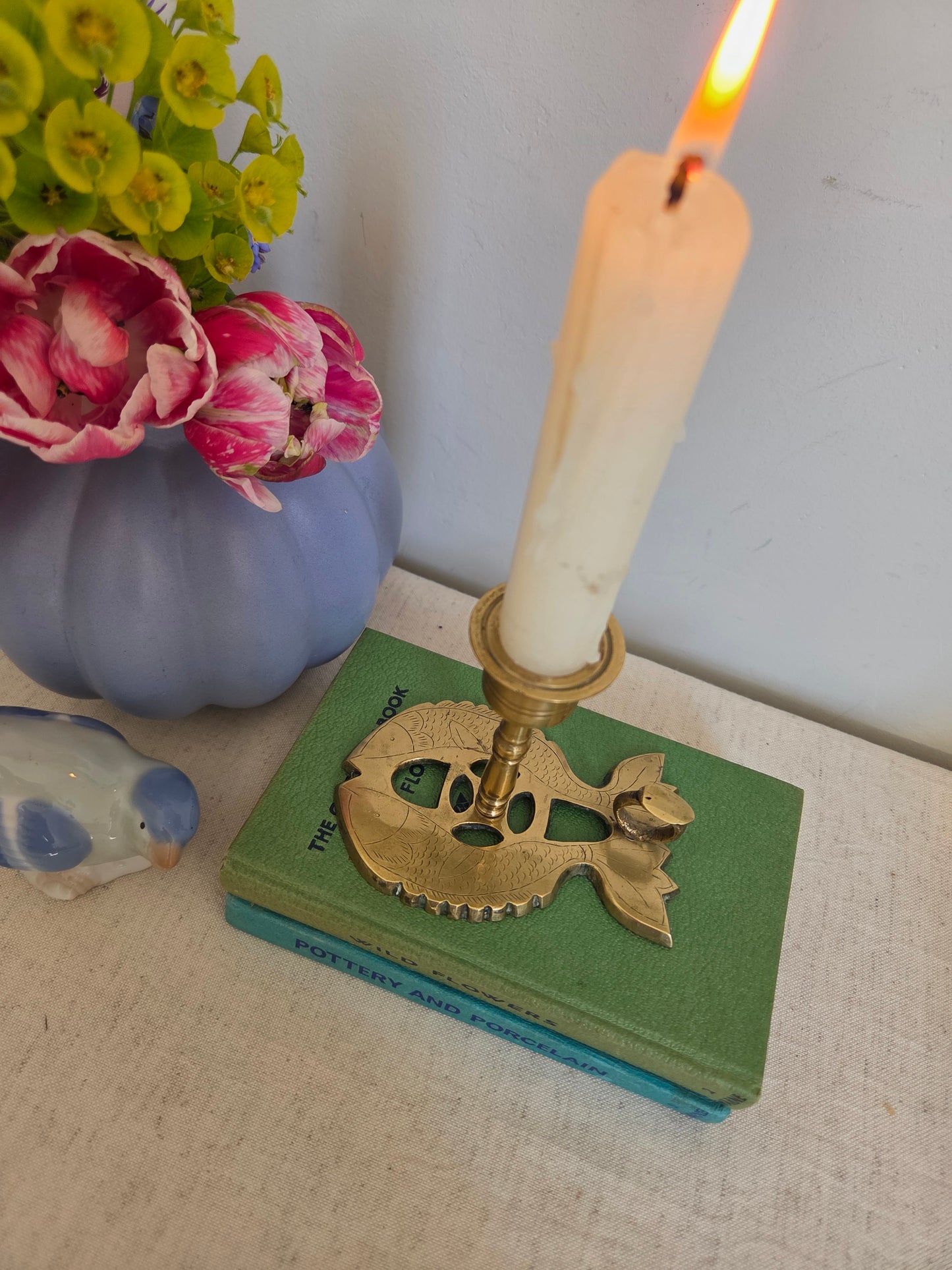 Brass Fish Candle Holder