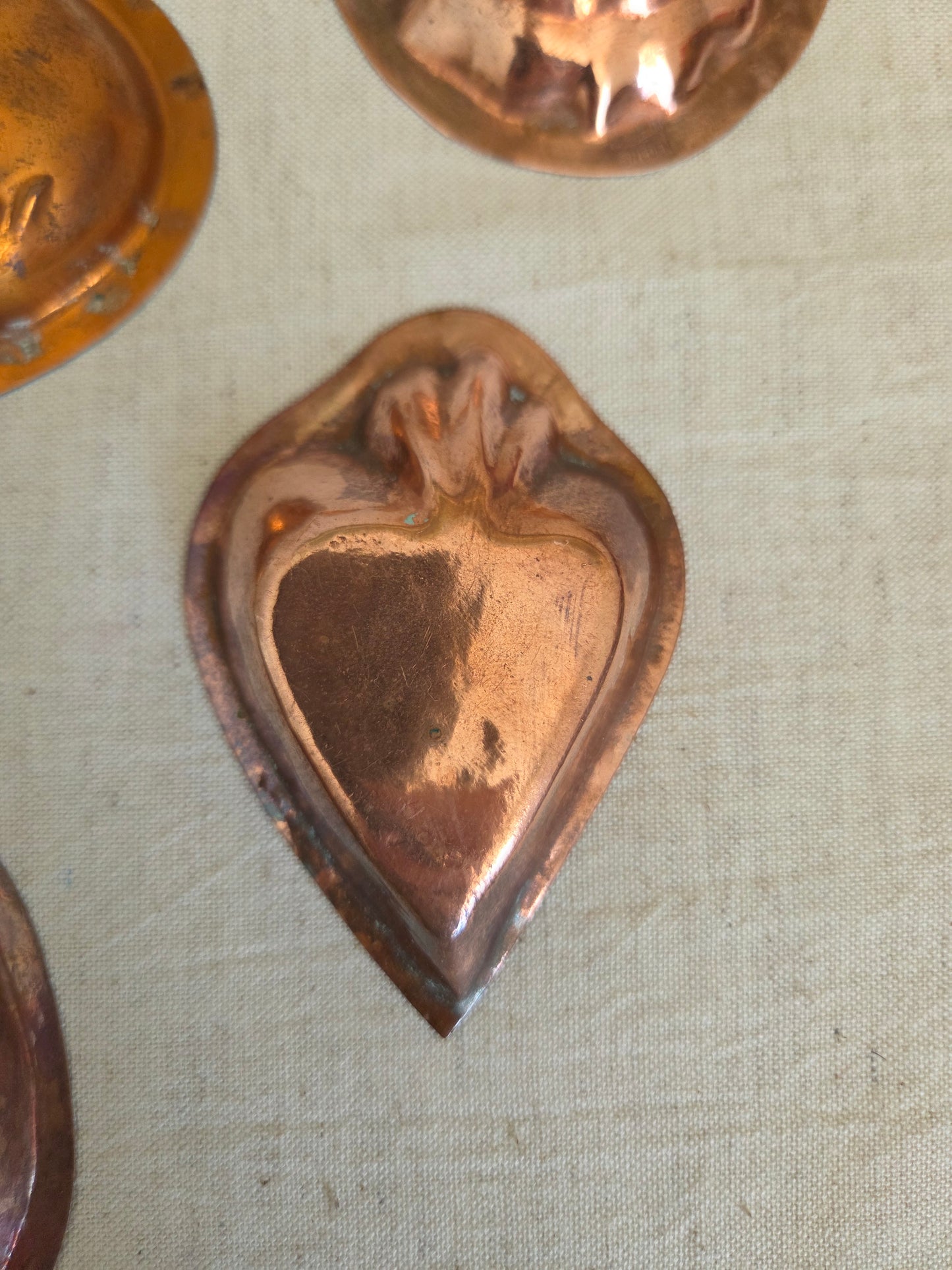 Mini Antique Swedish Copper Mould - Heart Shape