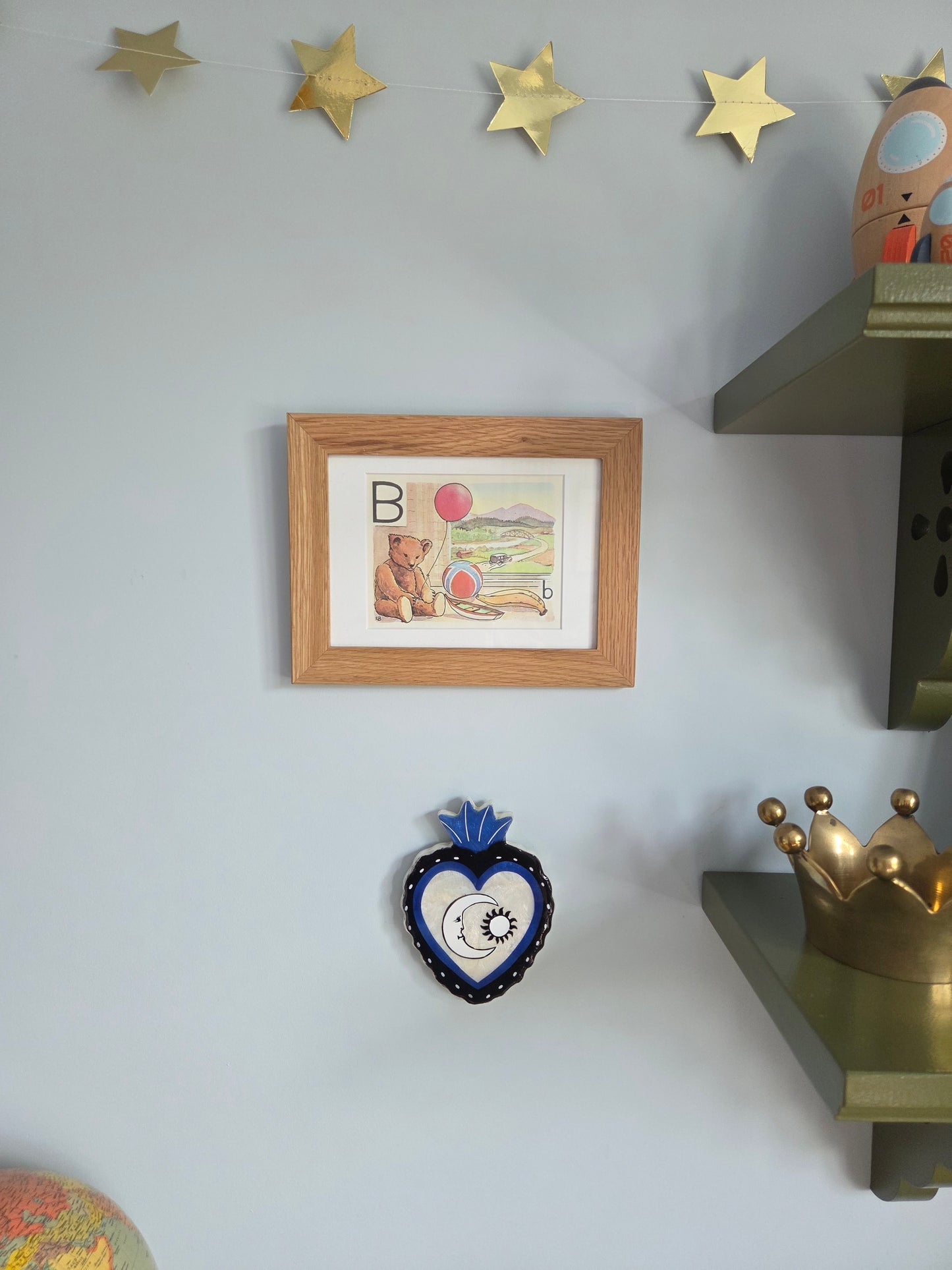 Framed Vintage Swedish Children's Alphabet Illustration by Elsa Beskow