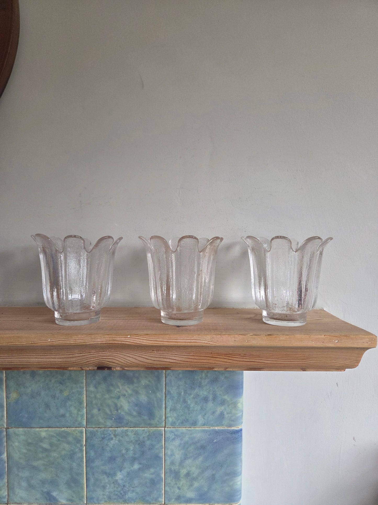 Vintage Glass Vase / Tealight Holder - 3 available