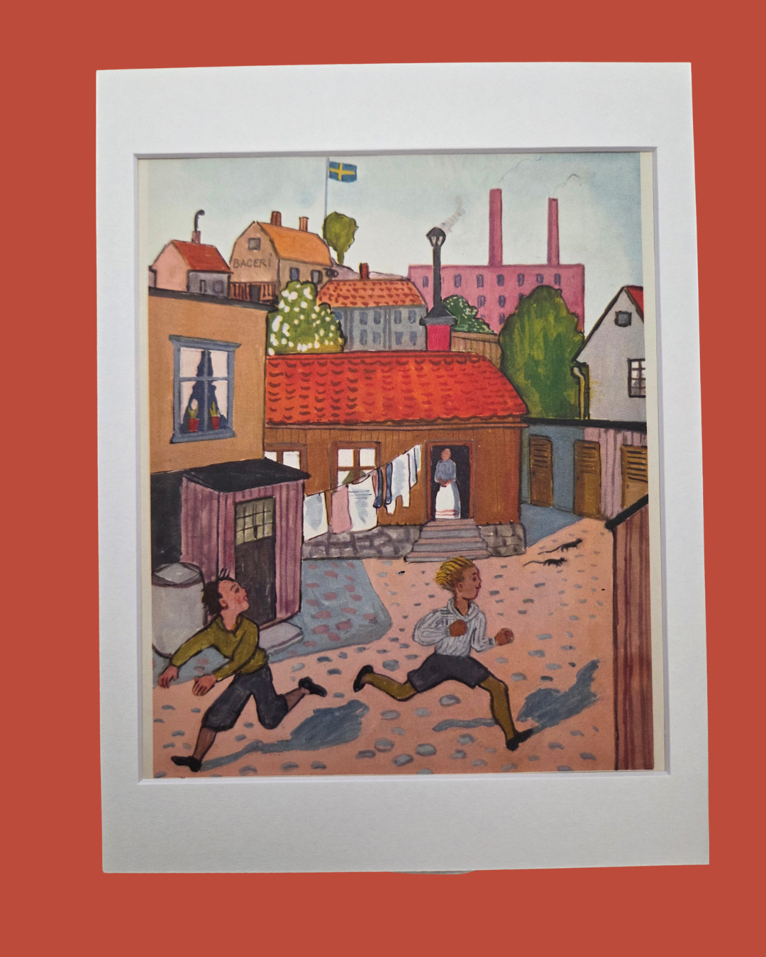 Framed Vintage Swedish Children's Illustrations