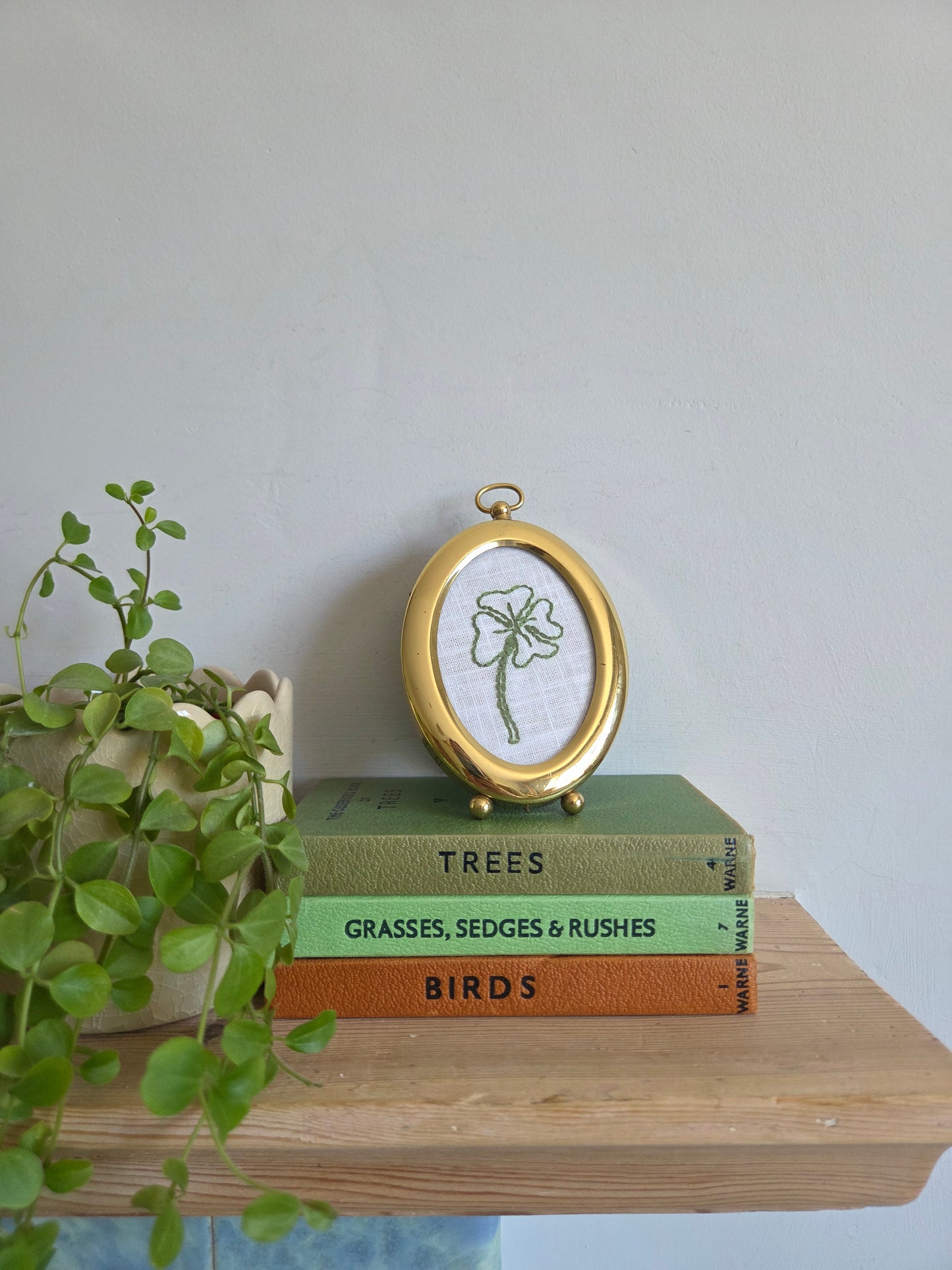 Vintage Brass Frame with Four Leaf
