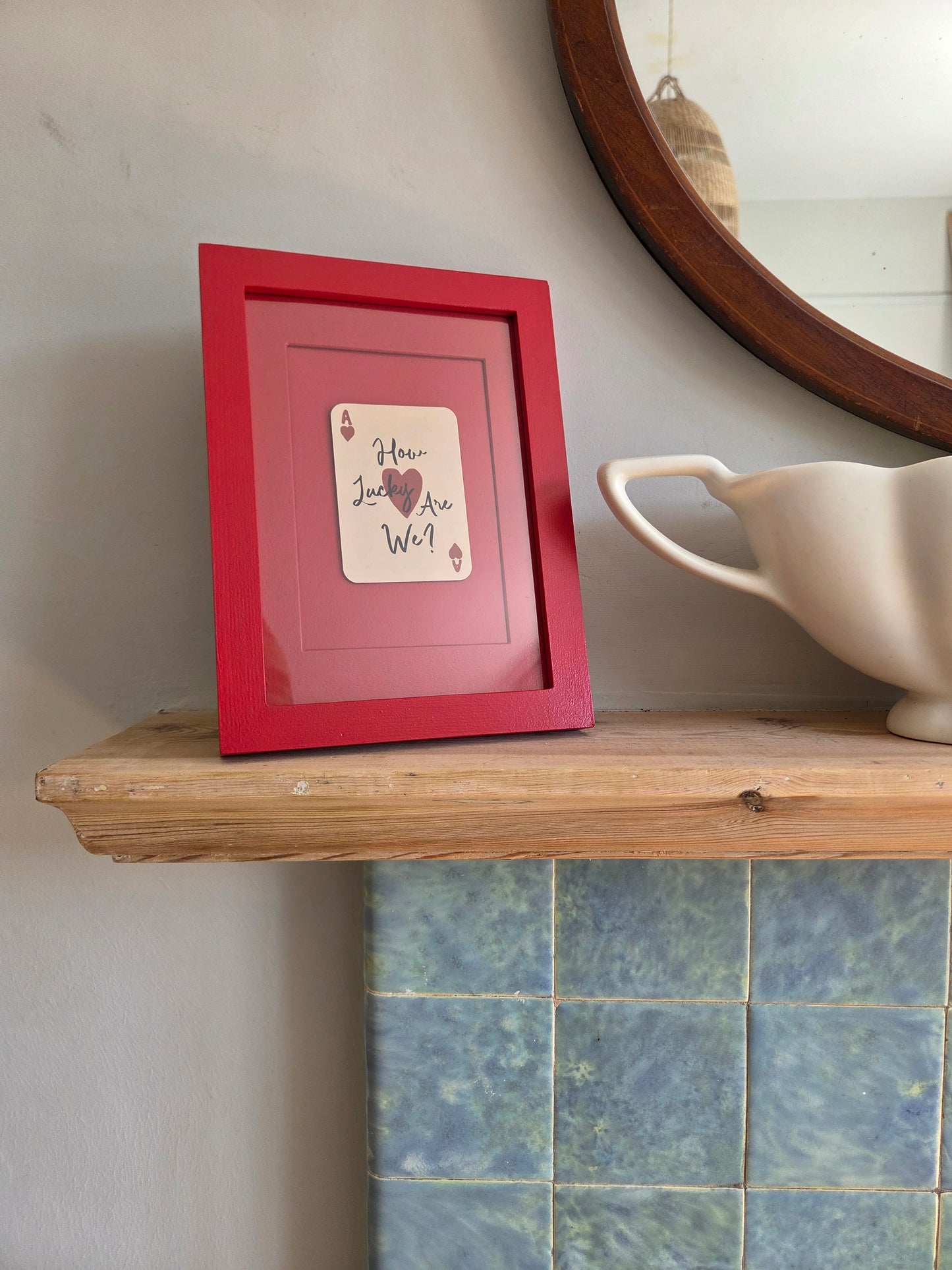 Framed 'How Lucky Are We' Mini Print 007