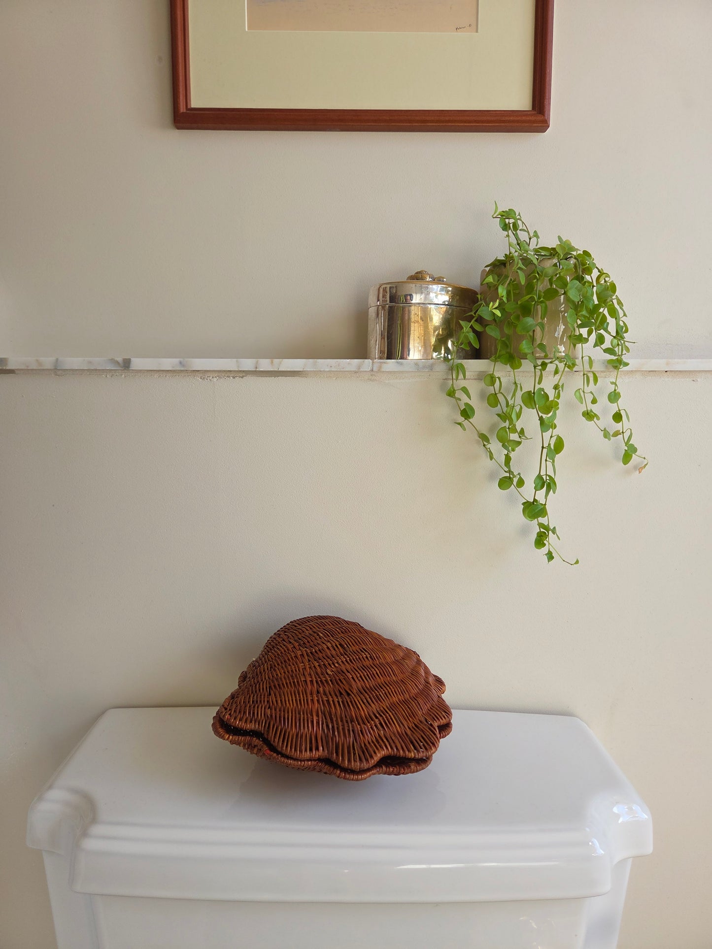 Vintage Wicker Shell Baskets