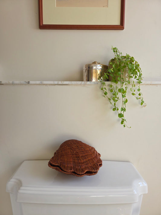 Vintage Wicker Shell Baskets