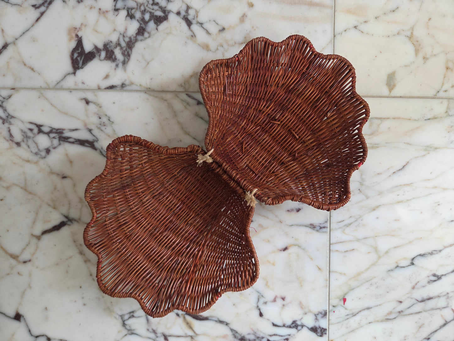 Vintage Wicker Shell Baskets