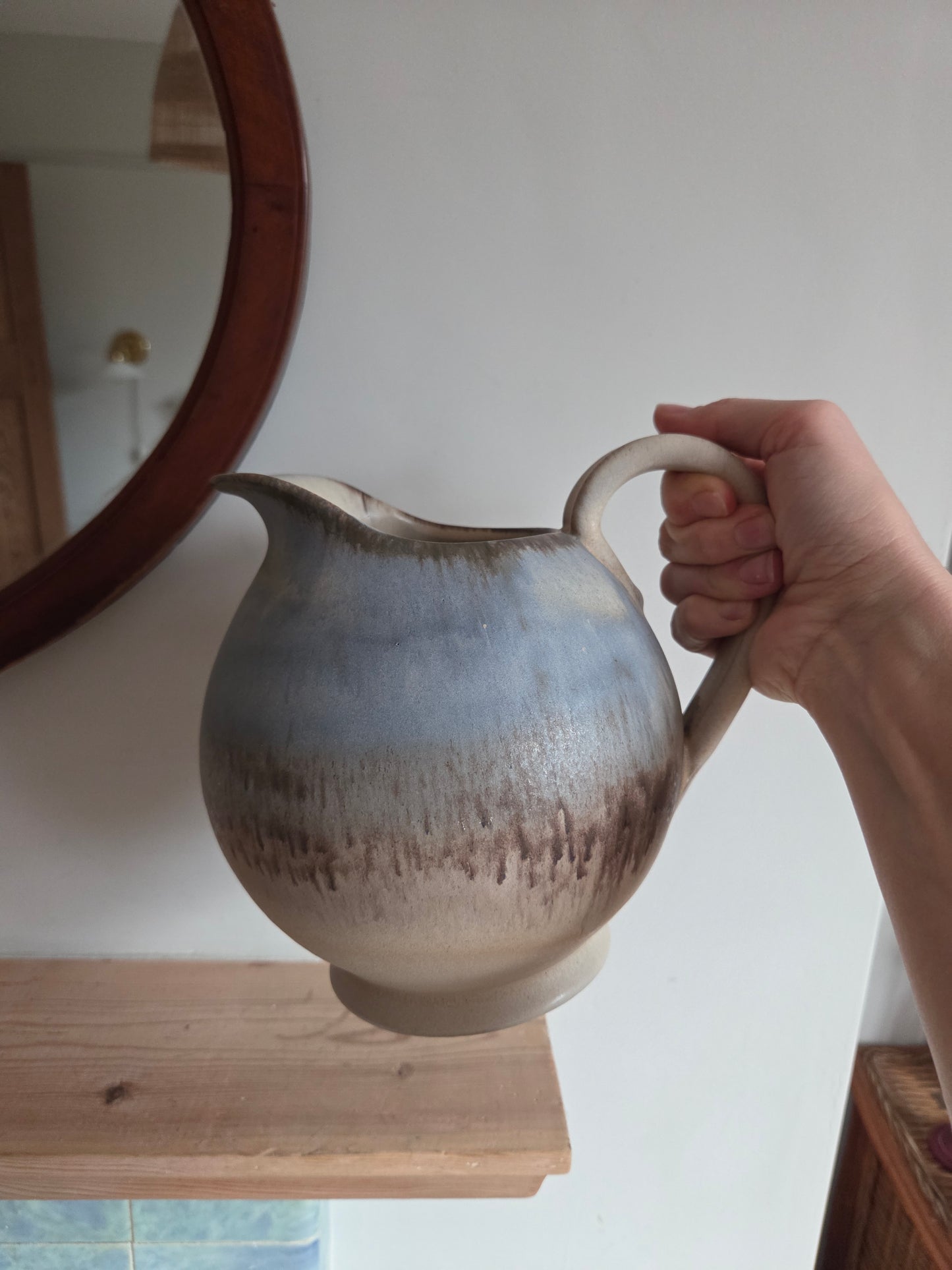 Vintage Ombre Drip Glaze Water Jug