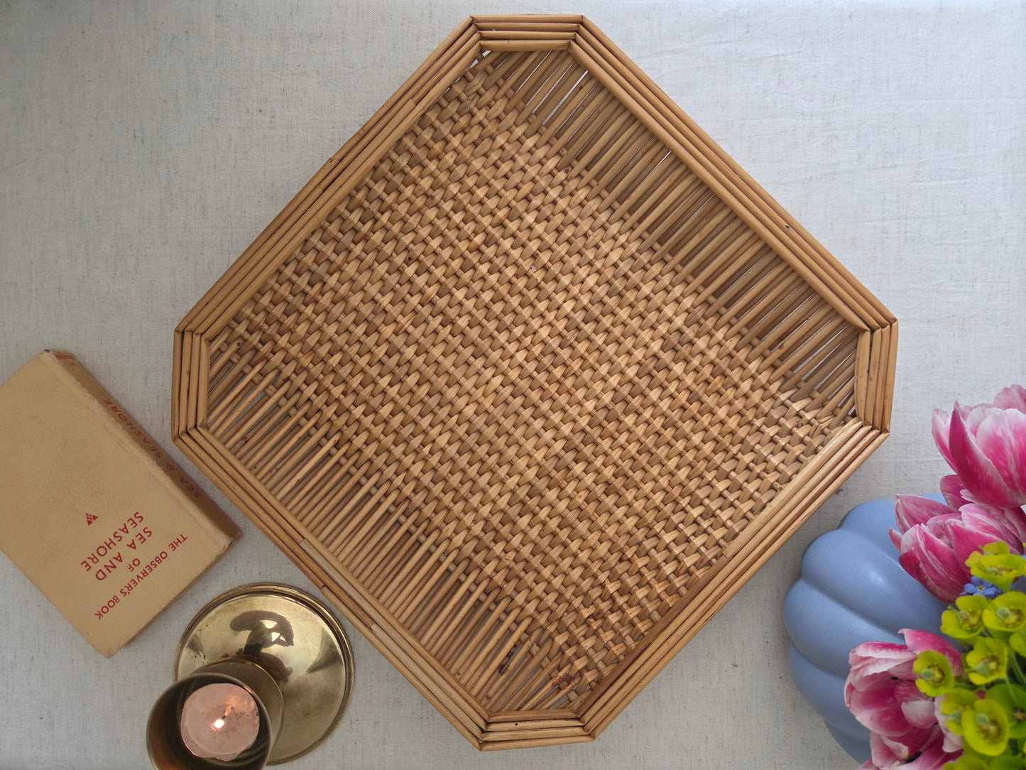 Vintage Rattan Tray