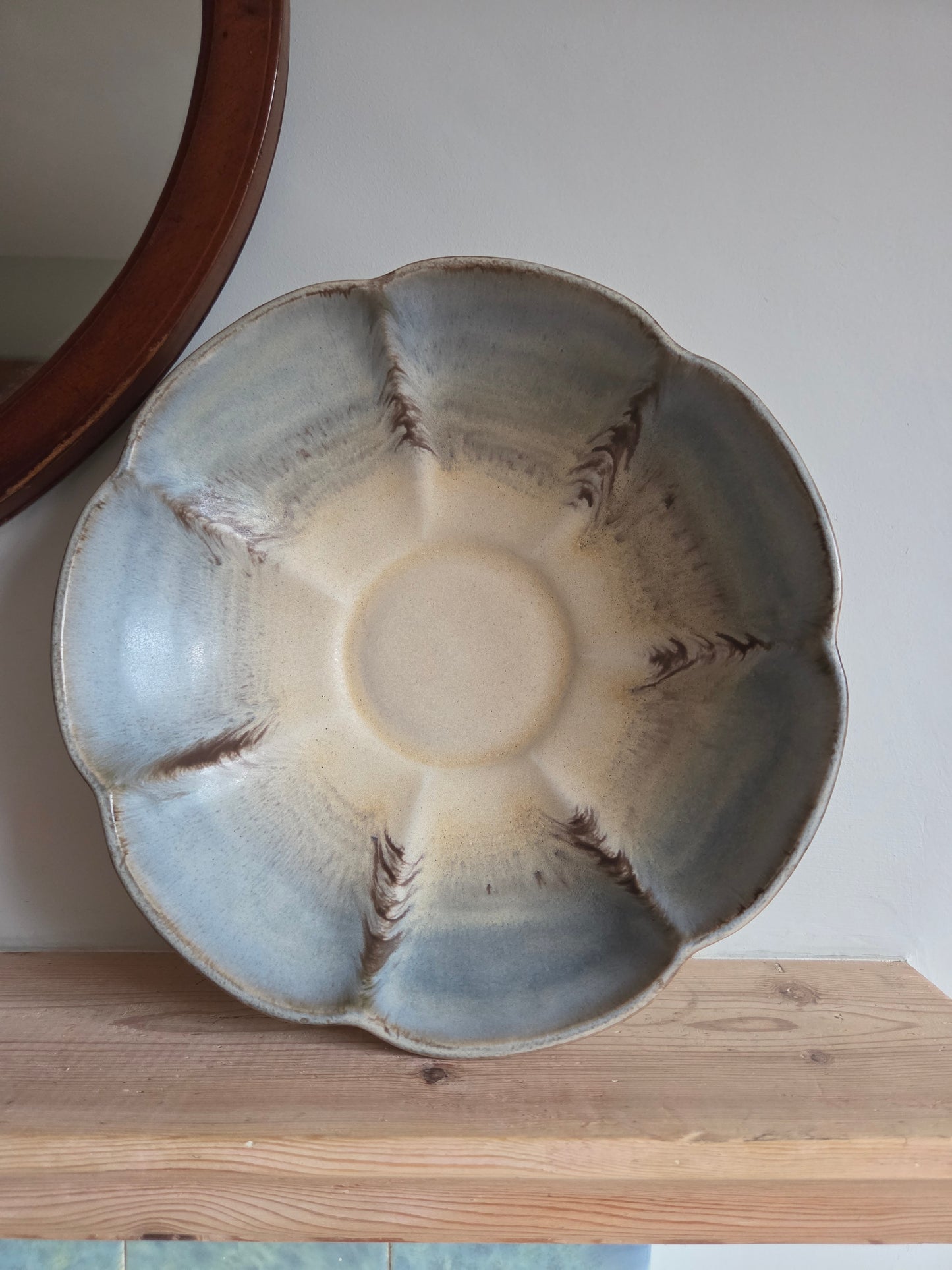 Vintage Studio Pottery Ombre Serving Bowl