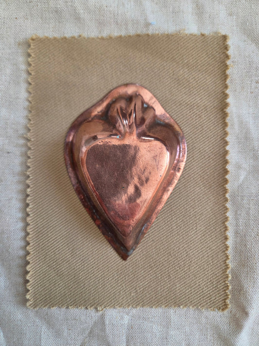 Mini Antique Swedish Copper Mould - Heart Shape