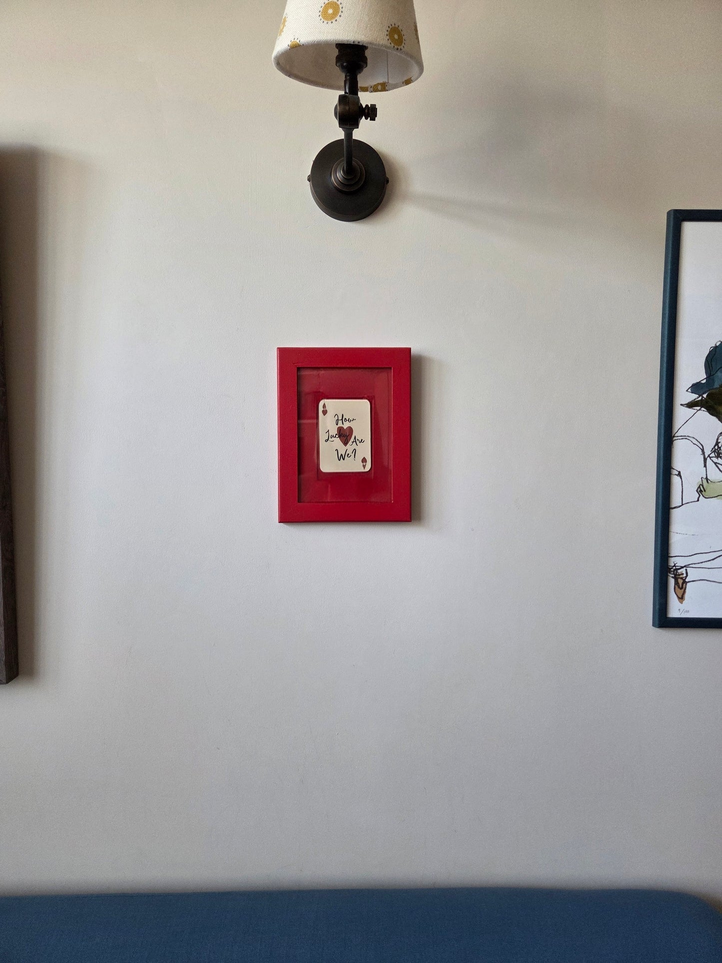 Framed 'How Lucky Are We' Mini Print 009