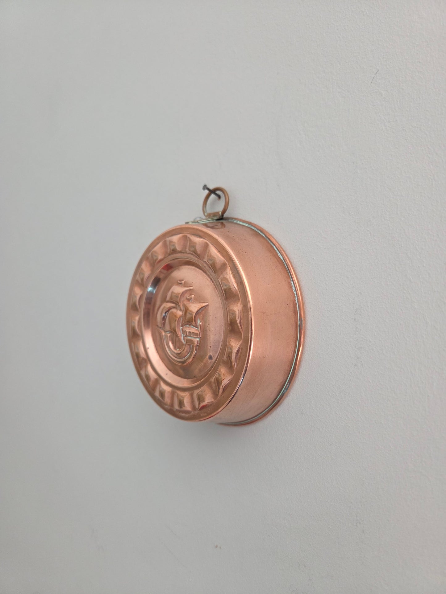 Vintage Copper Mould with Ship Design