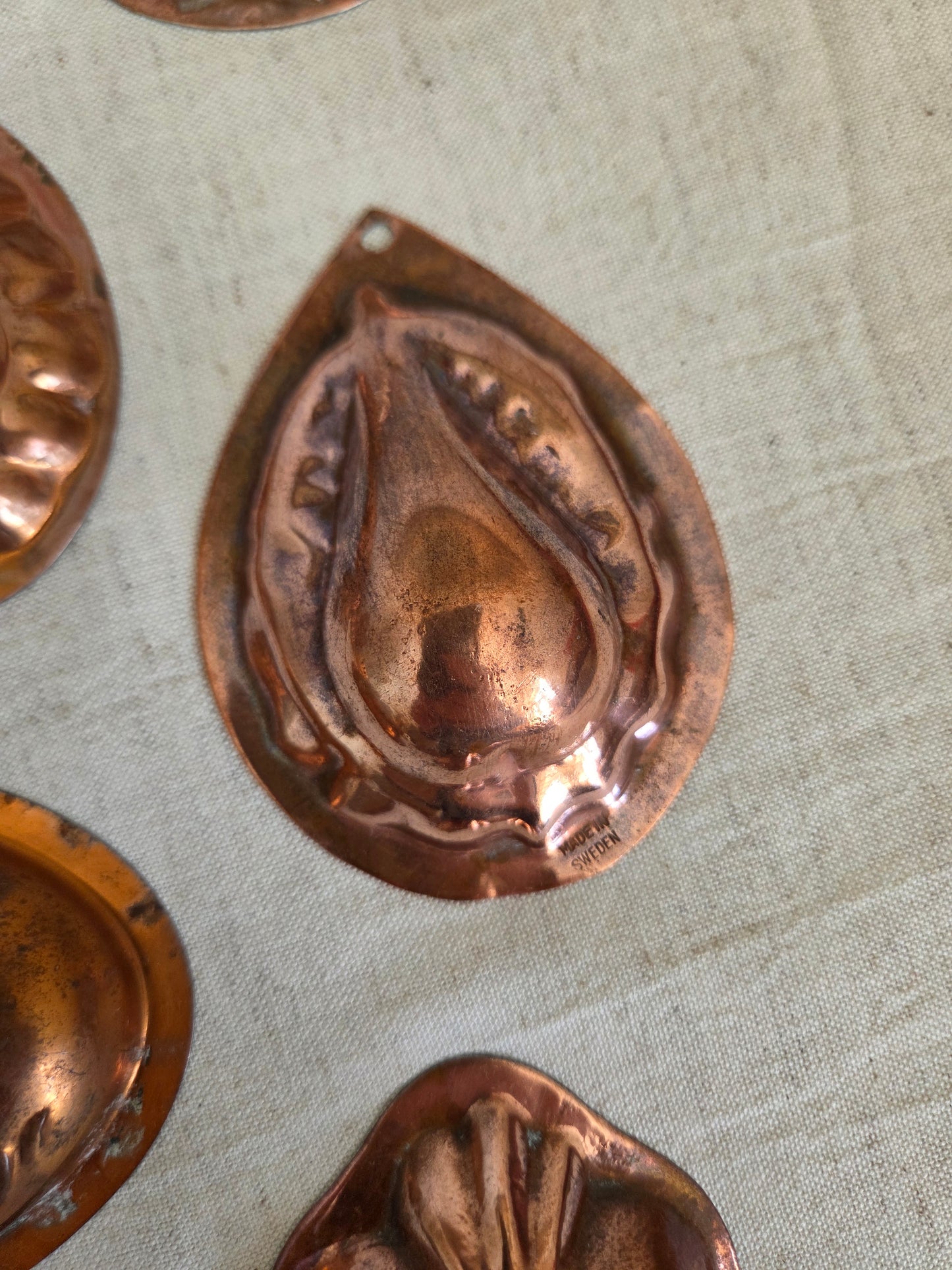 Mini Antique Swedish Copper Mould - Pear Design