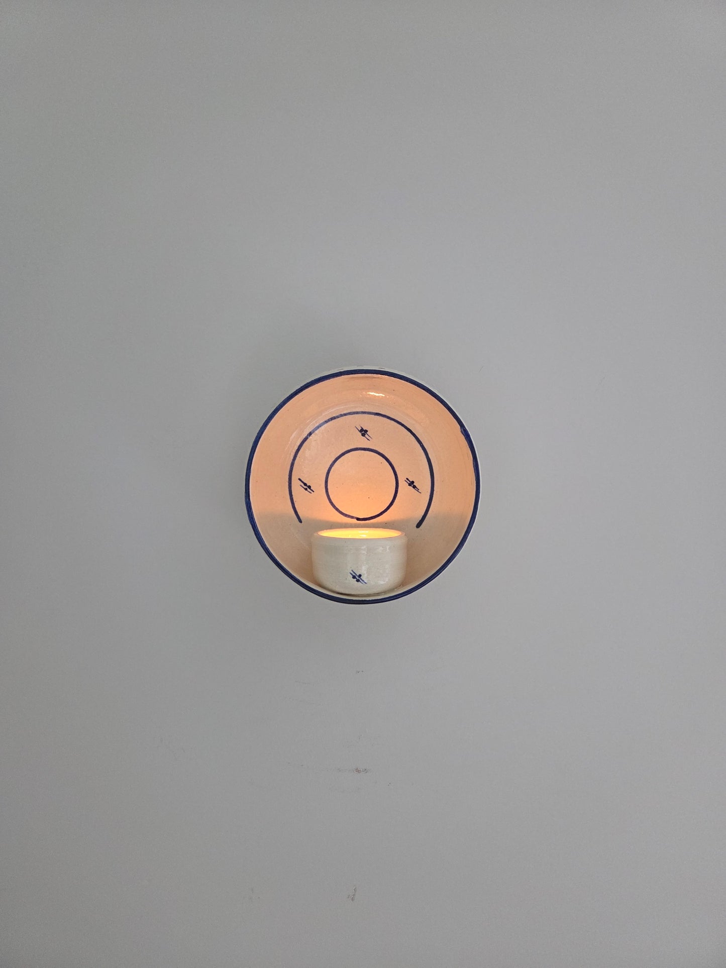 Handmade Swedish Ceramic Tealight Wall Sconce