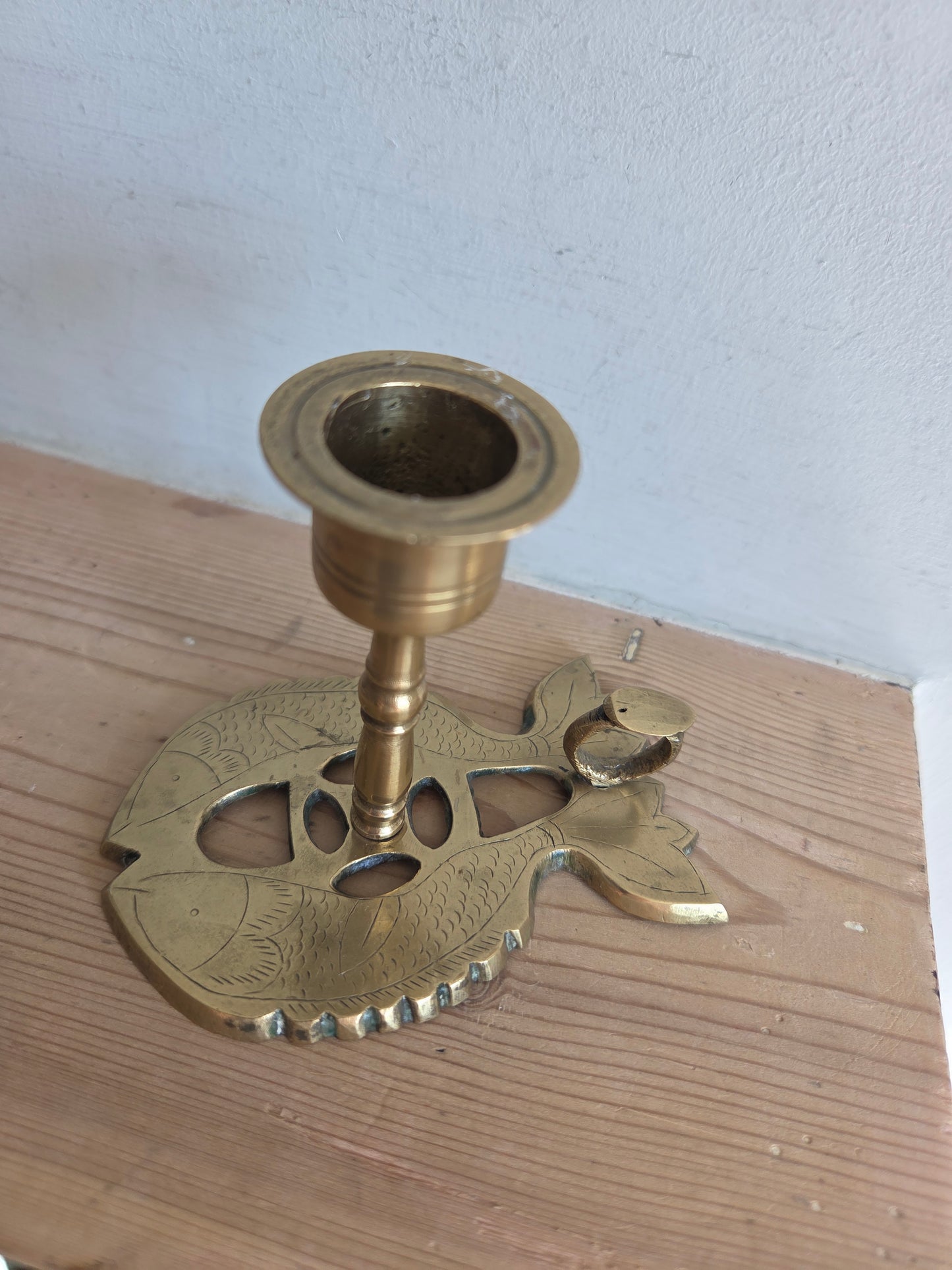 Brass Fish Candle Holder