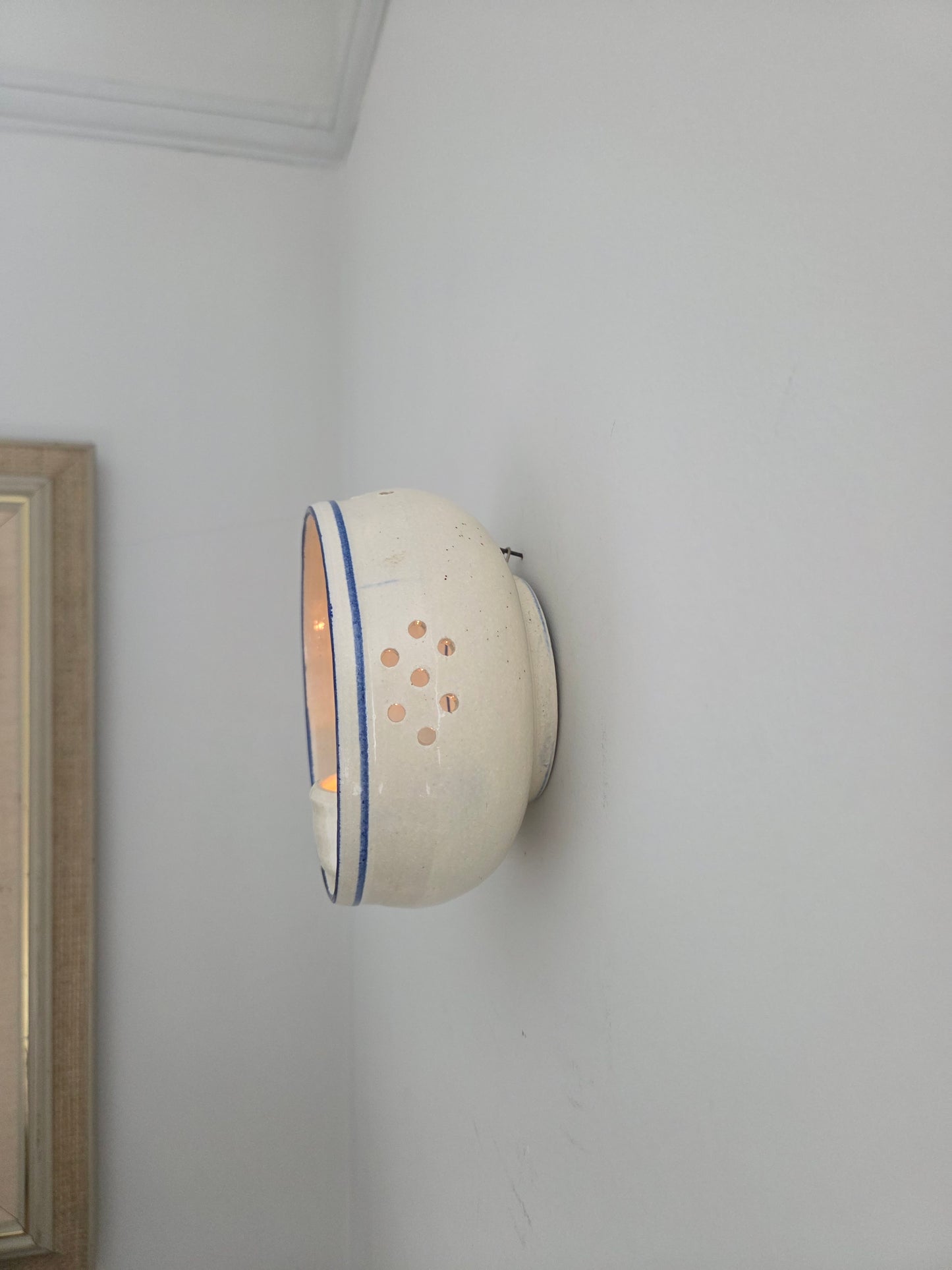 Handmade Swedish Ceramic Tealight Wall Sconce