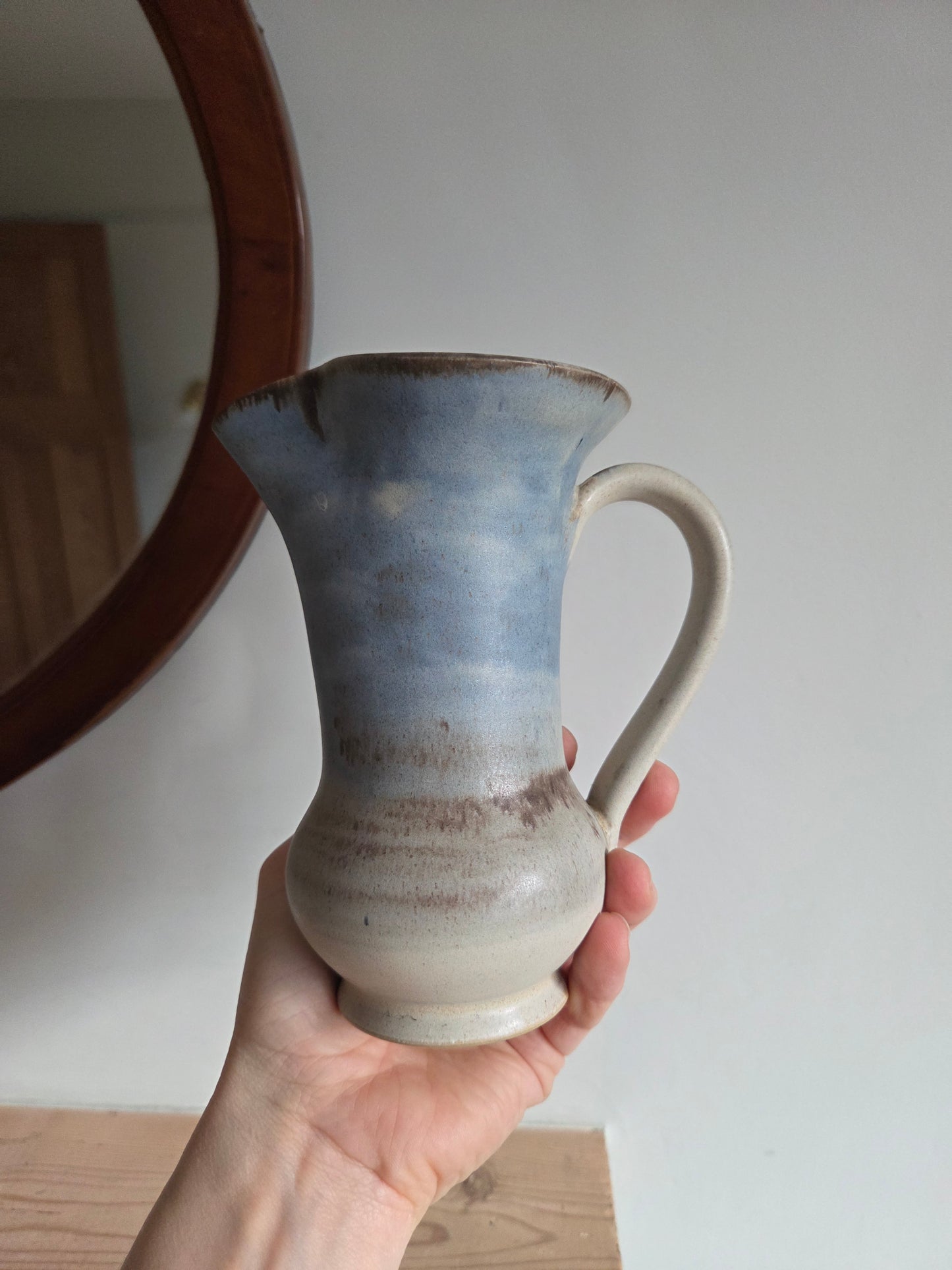 Small Vintage Ombre Drip Glaze Jug