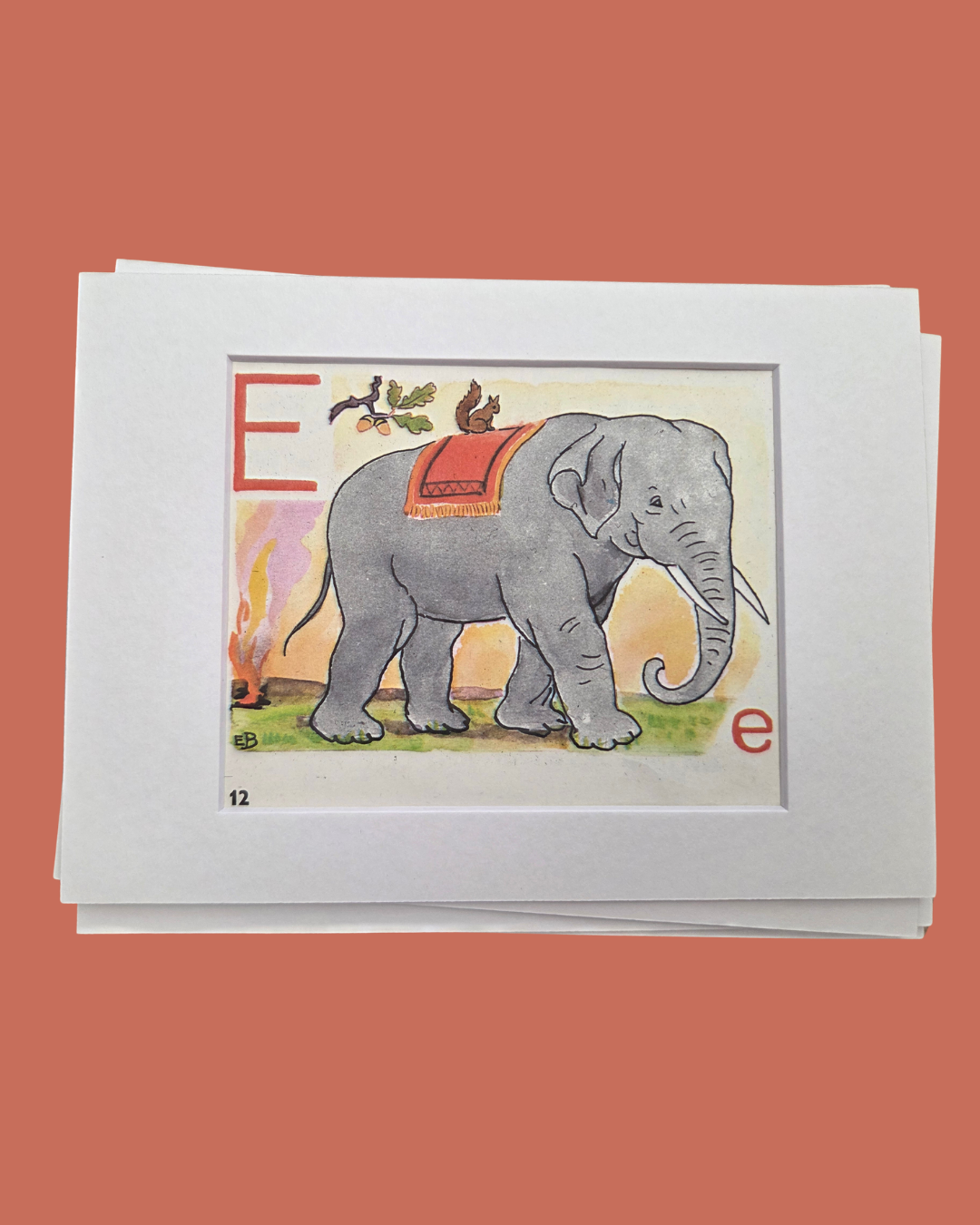 Framed Vintage Swedish Children's Alphabet Illustration by Elsa Beskow