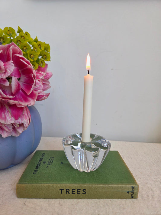 Vintage Mini Glass Candlestick by Orrefors Sweden