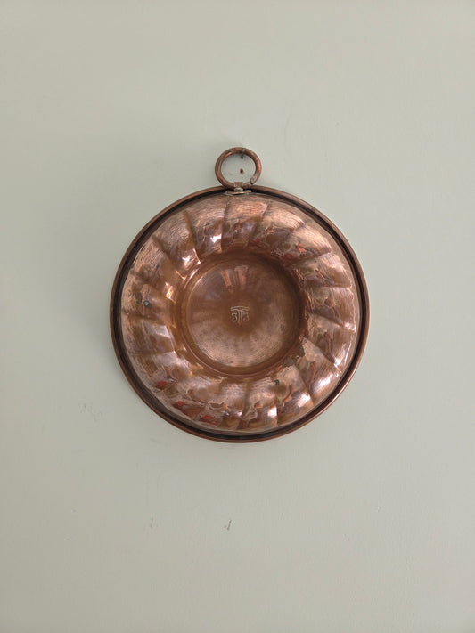Antique Swedish Copper Mould with Rope Design