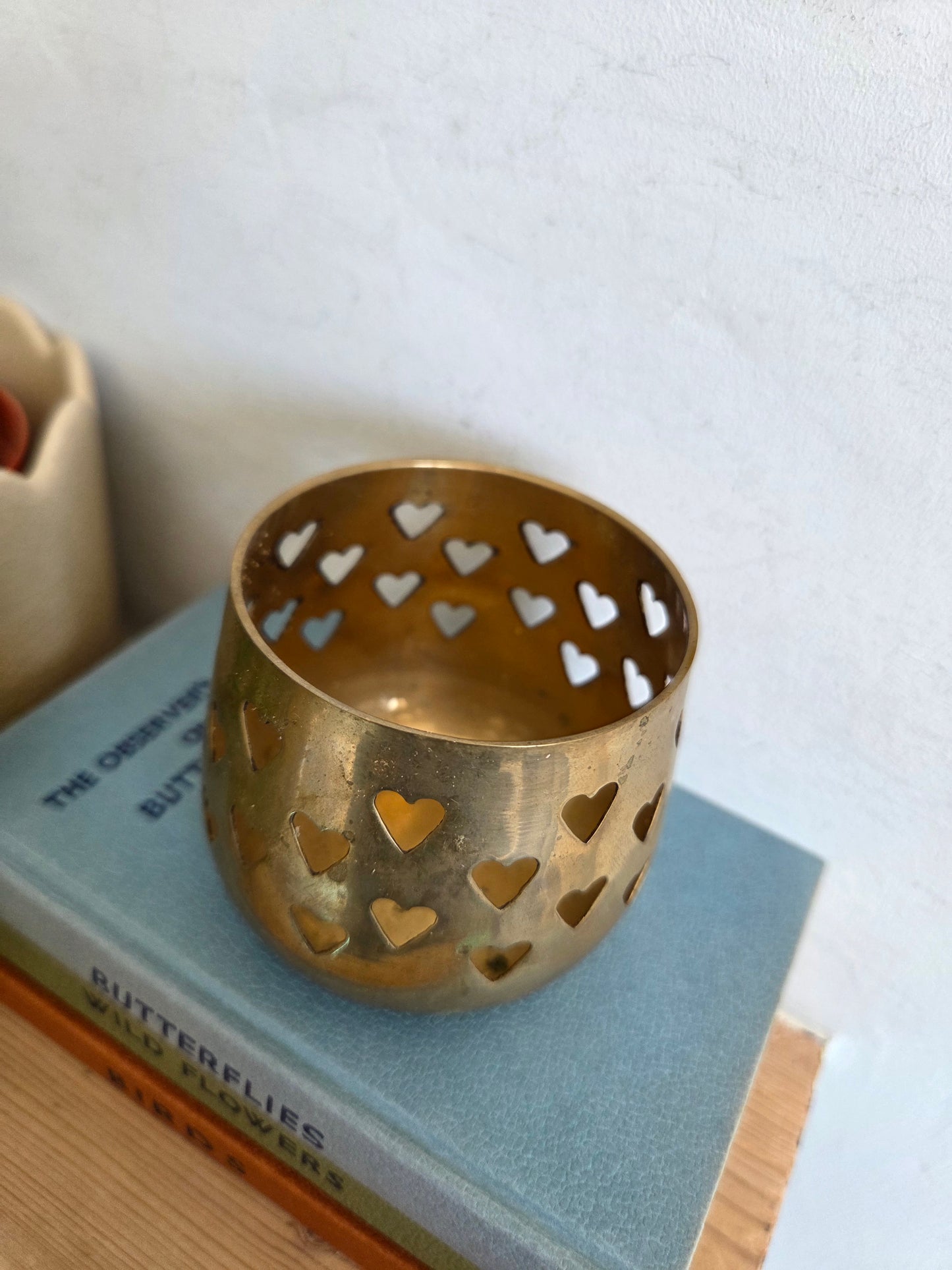 Brass Heart Cutout Tealight Votive