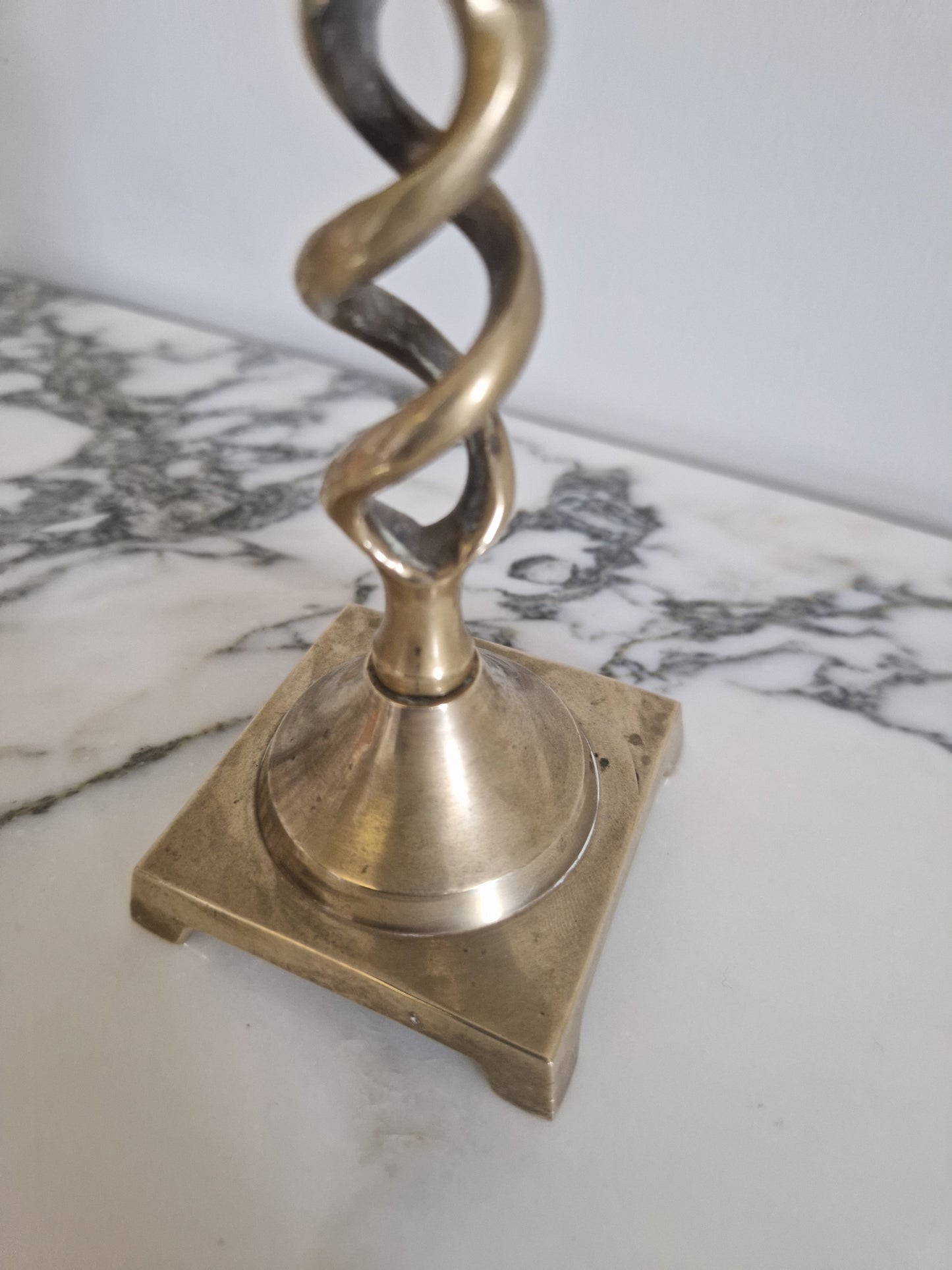 Brass Twist Candlestick