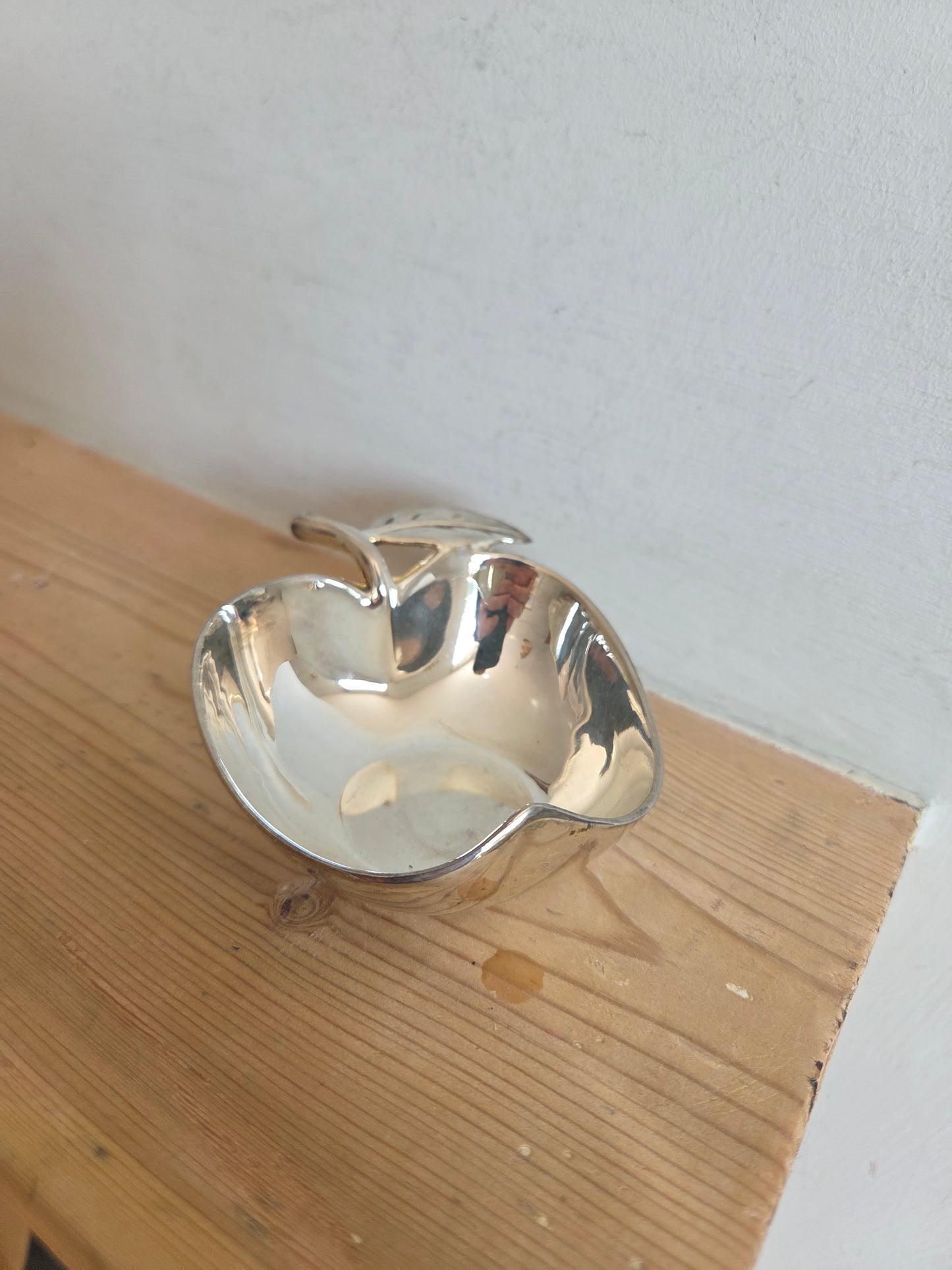 Silver Apple Trinket Dish
