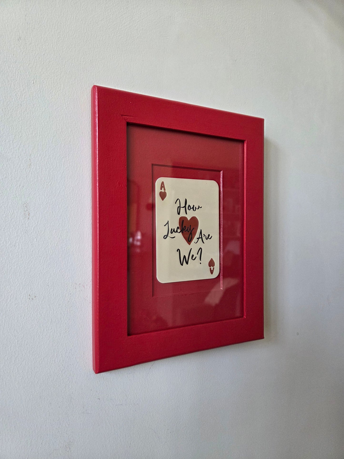 Framed 'How Lucky Are We' Mini Print 009