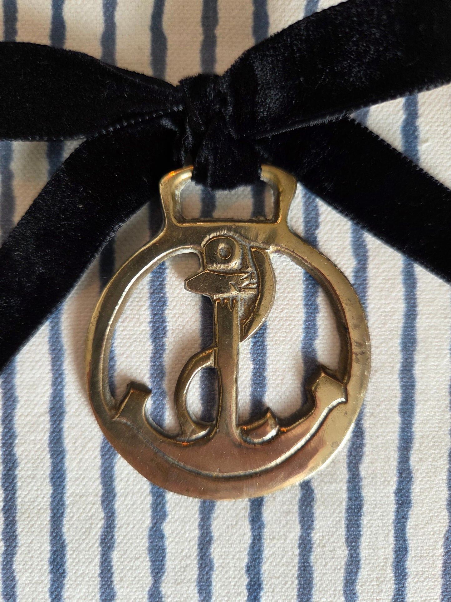 Lucky Anchor Brass Wall Hanging Trinket
