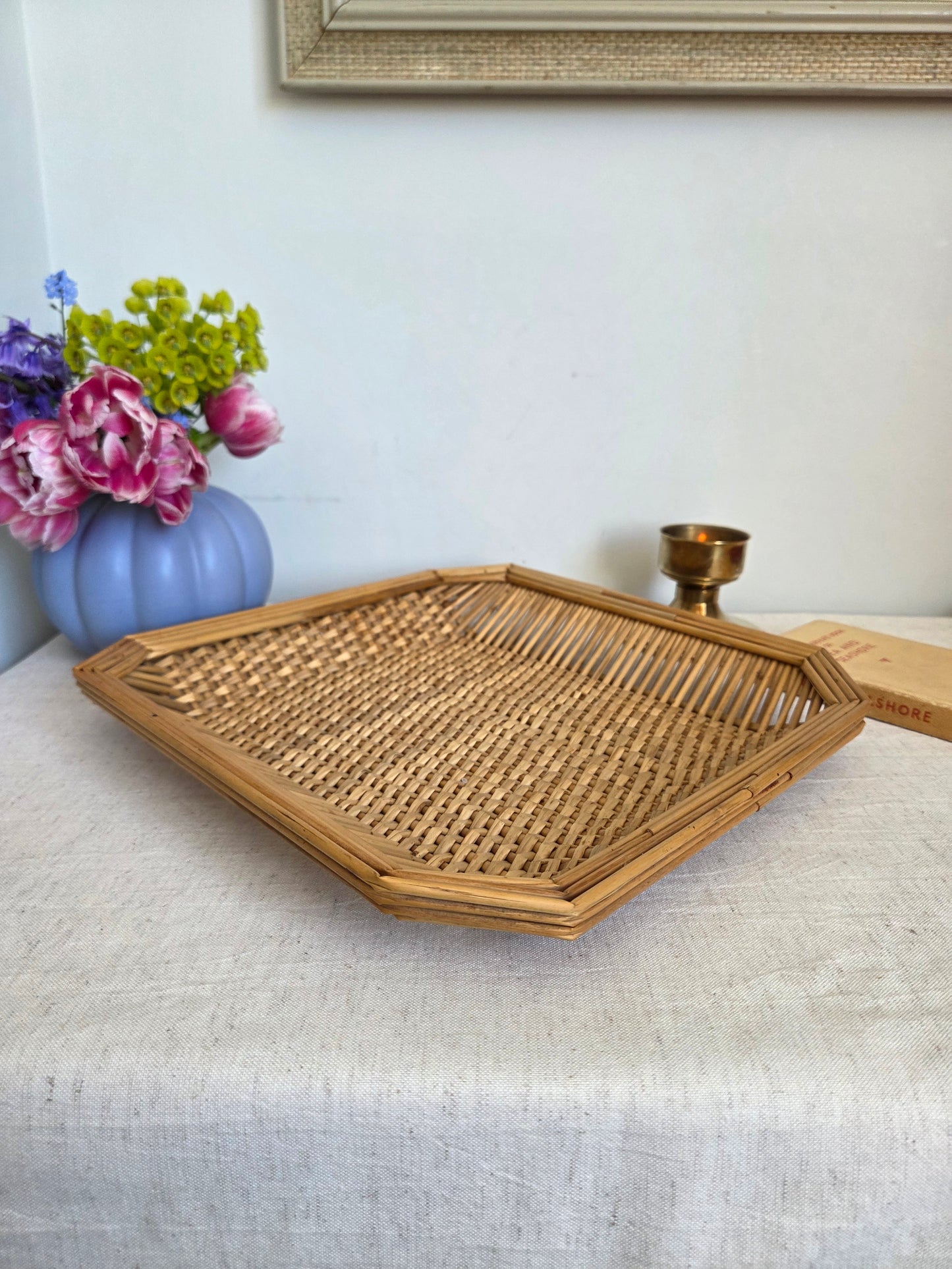 Vintage Rattan Tray