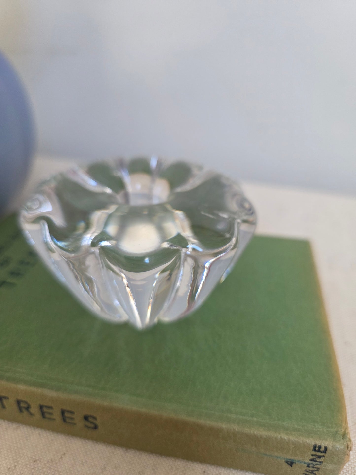 Vintage Mini Glass Candlestick by Orrefors Sweden