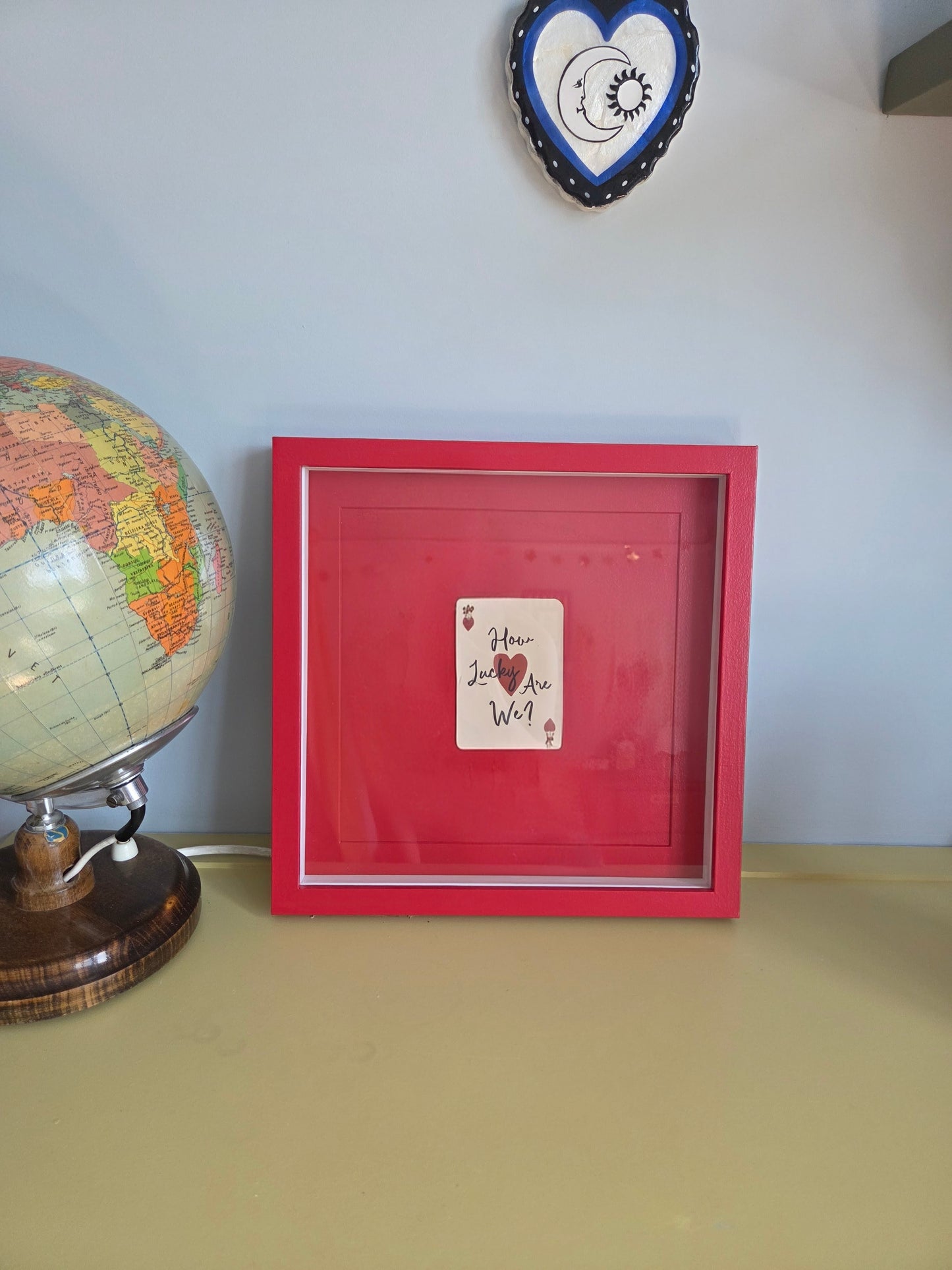 Framed 'How Lucky Are We' Mini Print 001