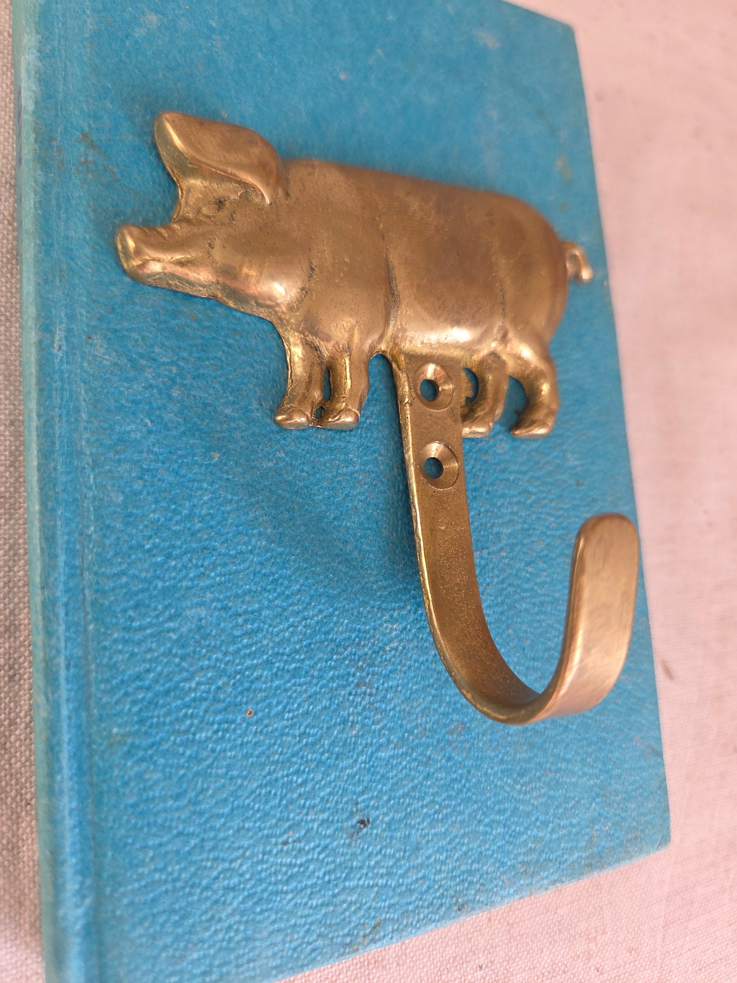 Lucky Brass Pig Hook