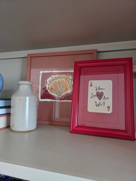 Framed 'How Lucky Are We' Mini Print 008