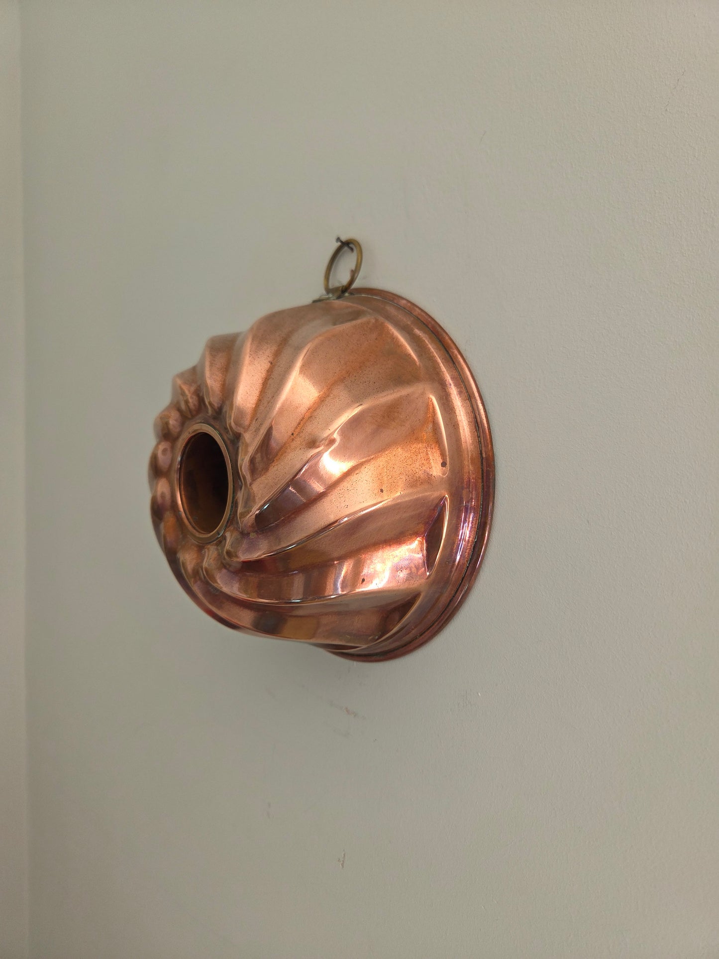 Antique Traditional Round Swedish Copper Cake Mould