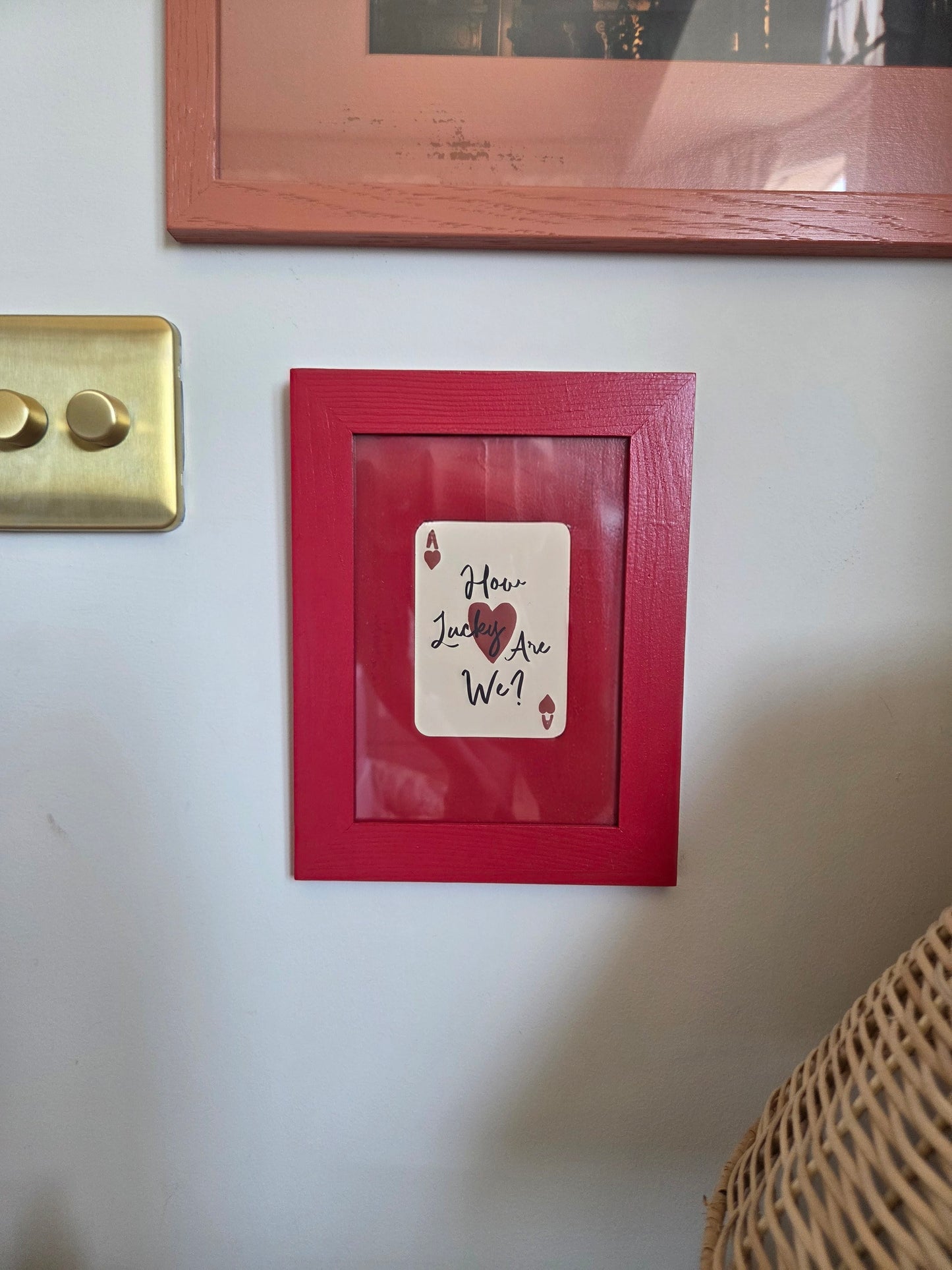 Framed 'How Lucky Are We' Mini Print 003