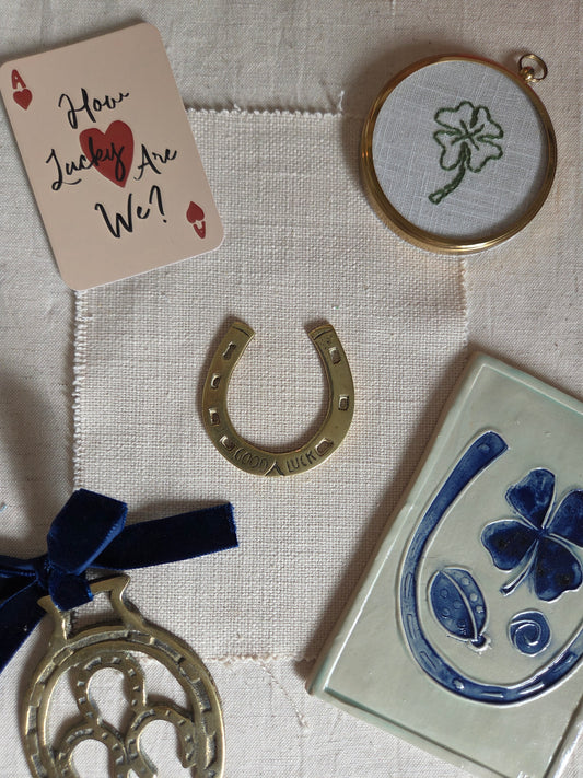 Brass Horse Shoe Lucky Trinket