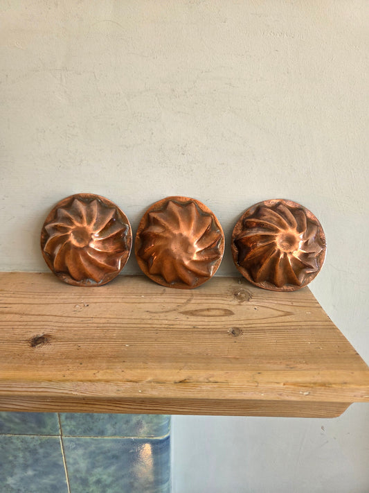 Mini Antique Swedish Copper Mould - Swirl