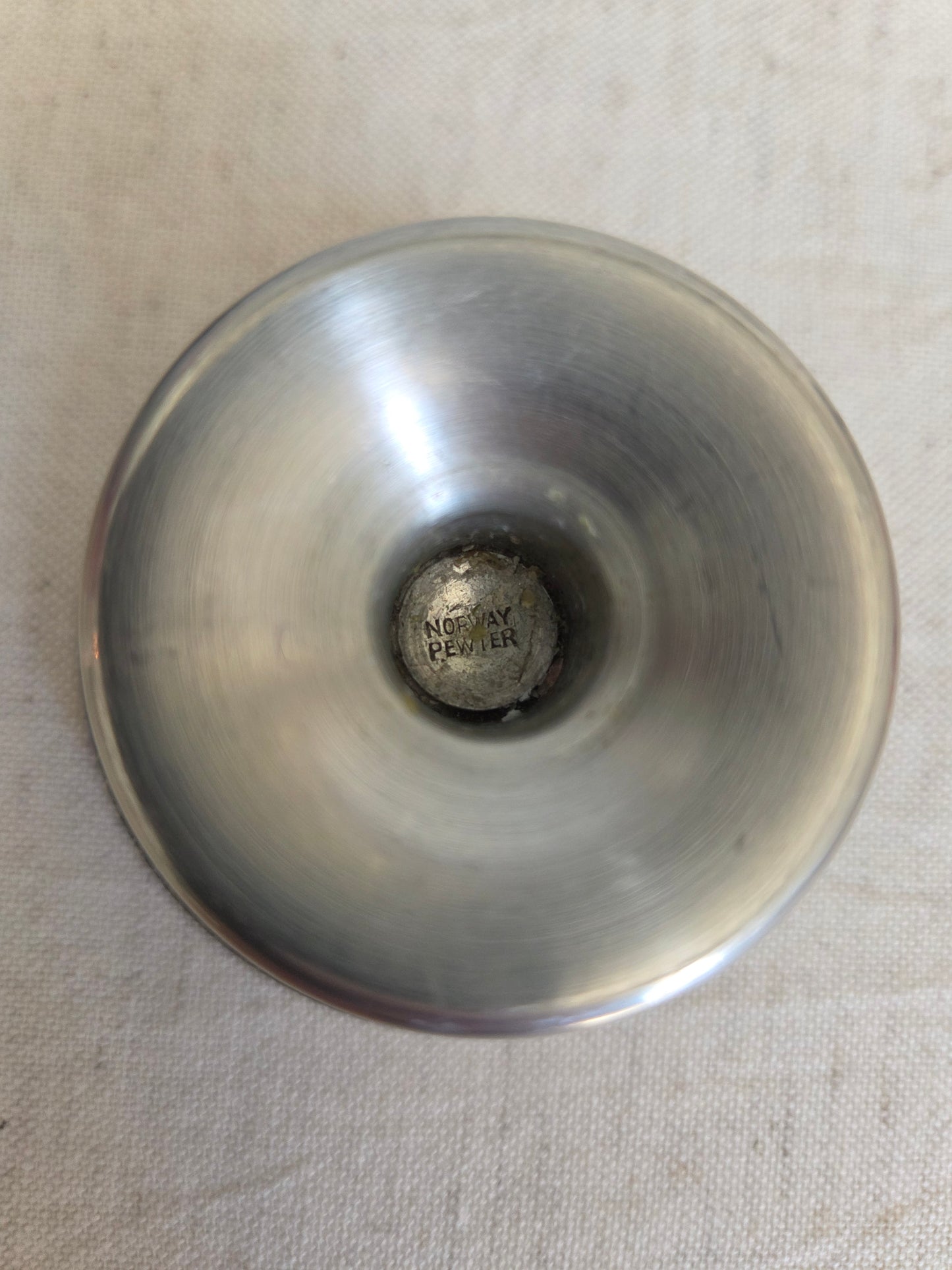 Pair of Danish Pewter Mini Candle Sticks