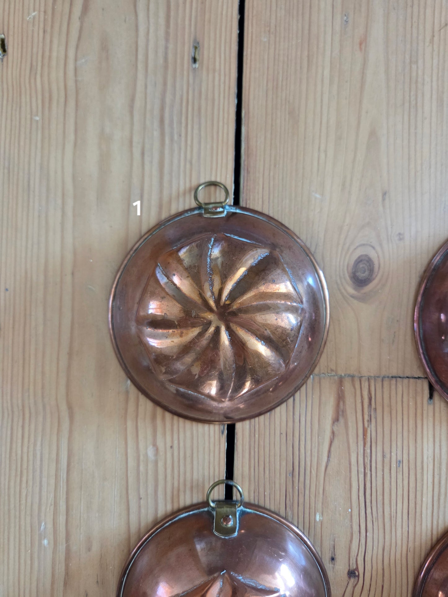 Vintage Swedish Copper Mould - Small Swirl