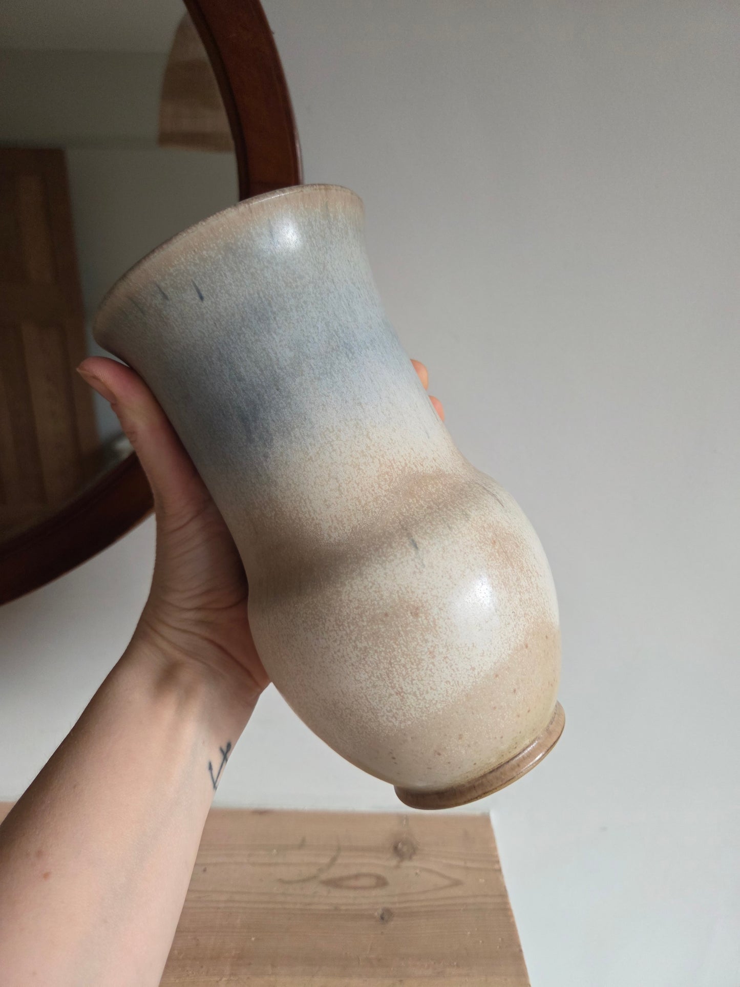 Studio Pottery Ombre Drip Glaze Vase