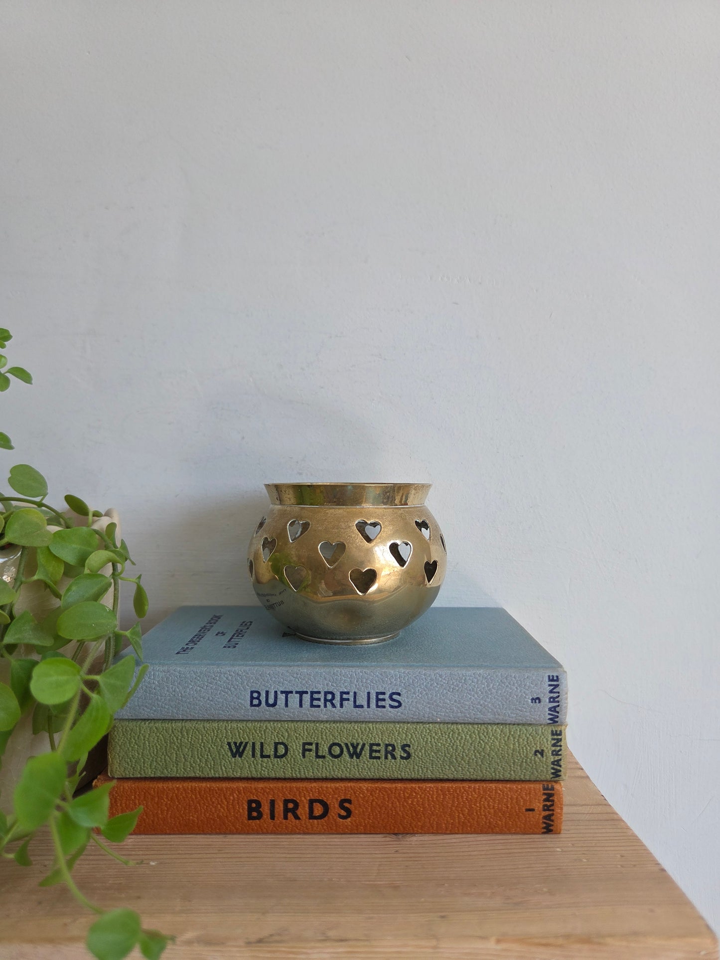 Brass Heart Cutout Tealight Votive with Rim