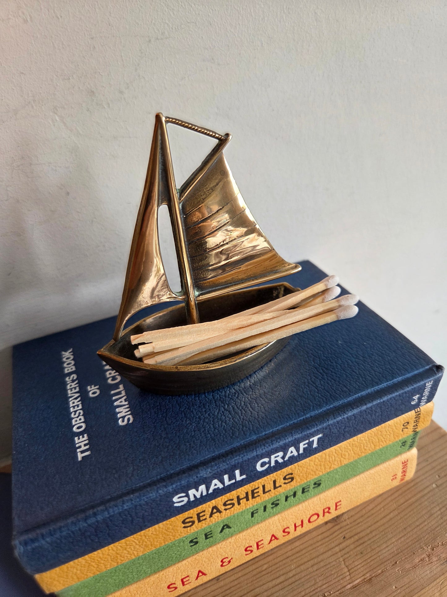 Brass Boat Match Holder or Ornament