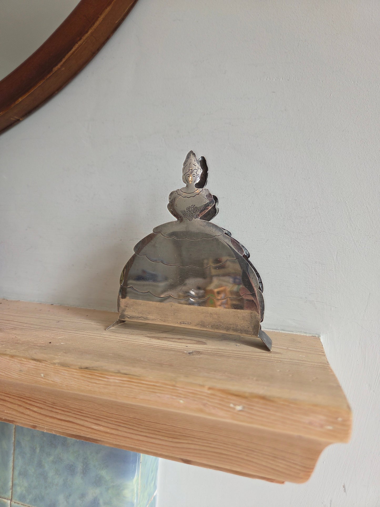Swedish Nysilver Napkin Holder Lady