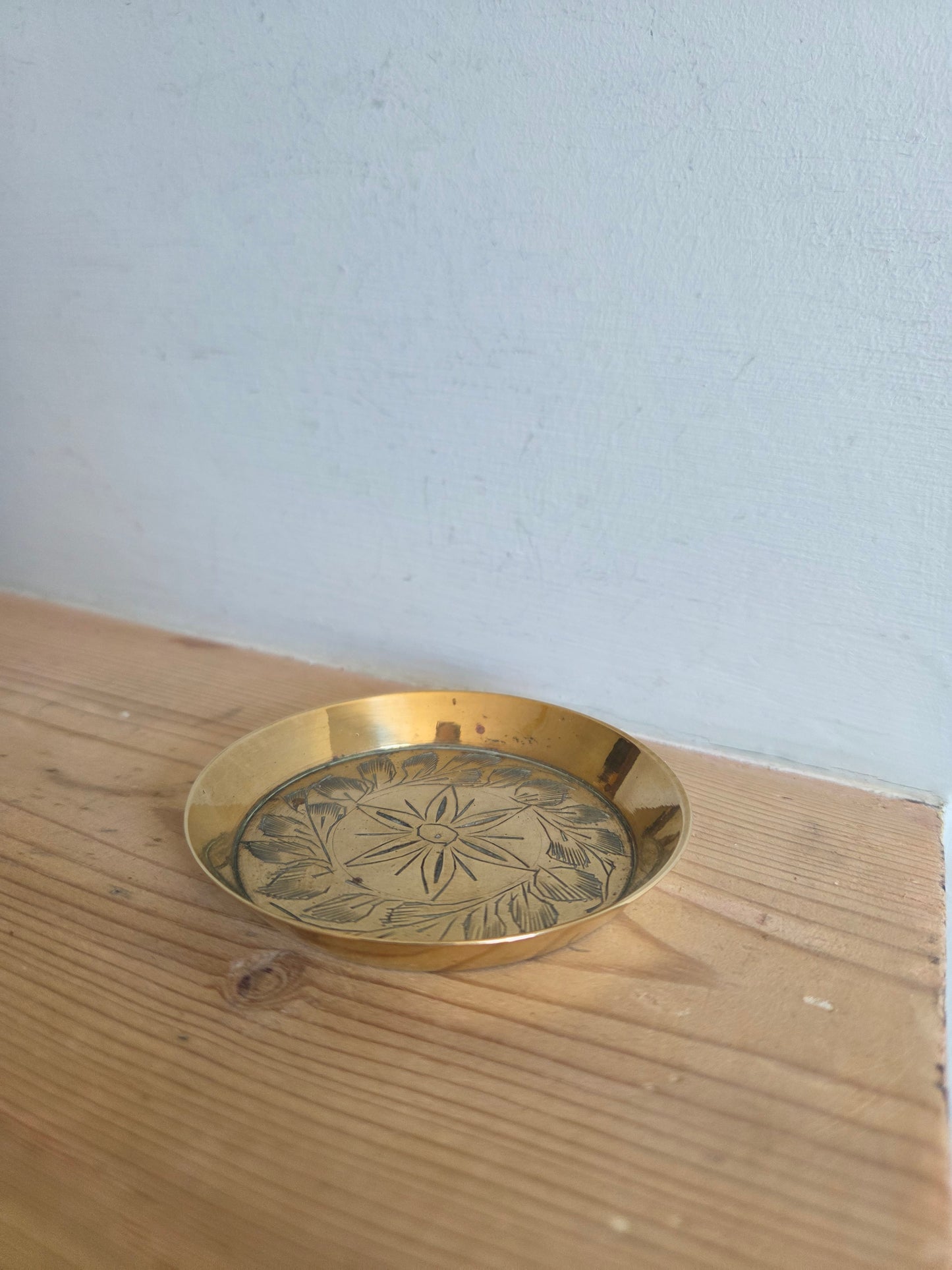 Pretty Vintage Brass Trinket Dish