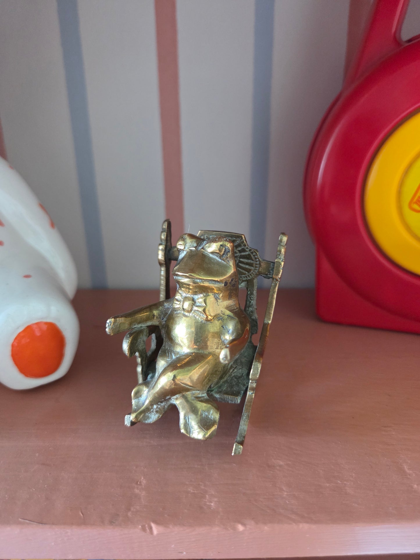 Lucky Frog in Armchair Ornament