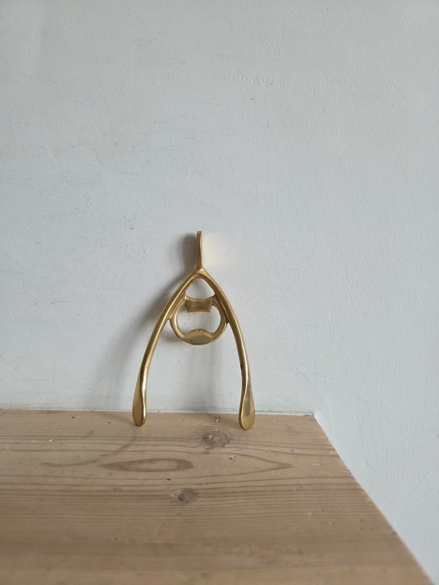 Brass Wishbone Bottle Opener