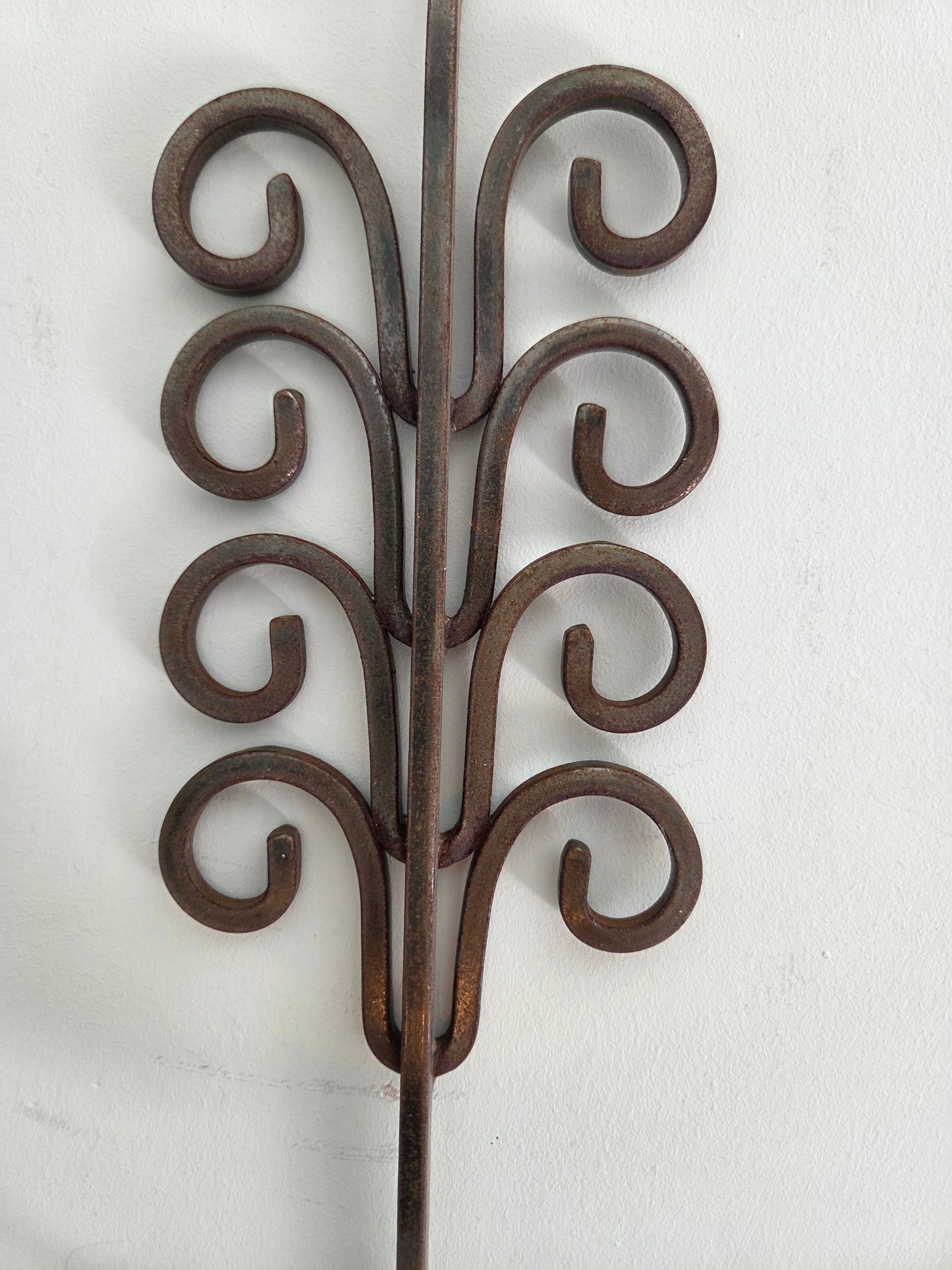 Vintage Iron Wall Sconce with Swirl Detail