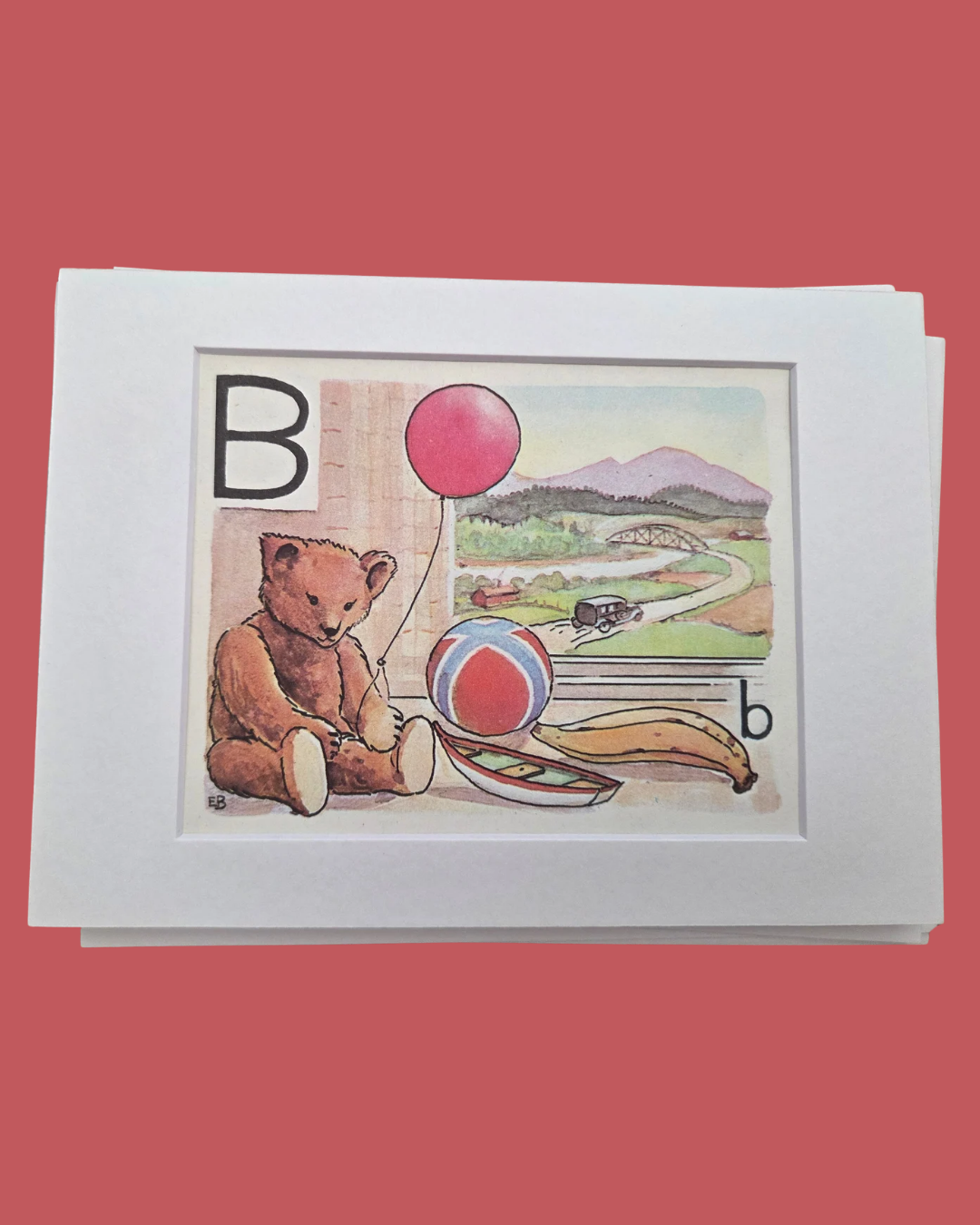 Framed Vintage Swedish Children's Alphabet Illustration by Elsa Beskow