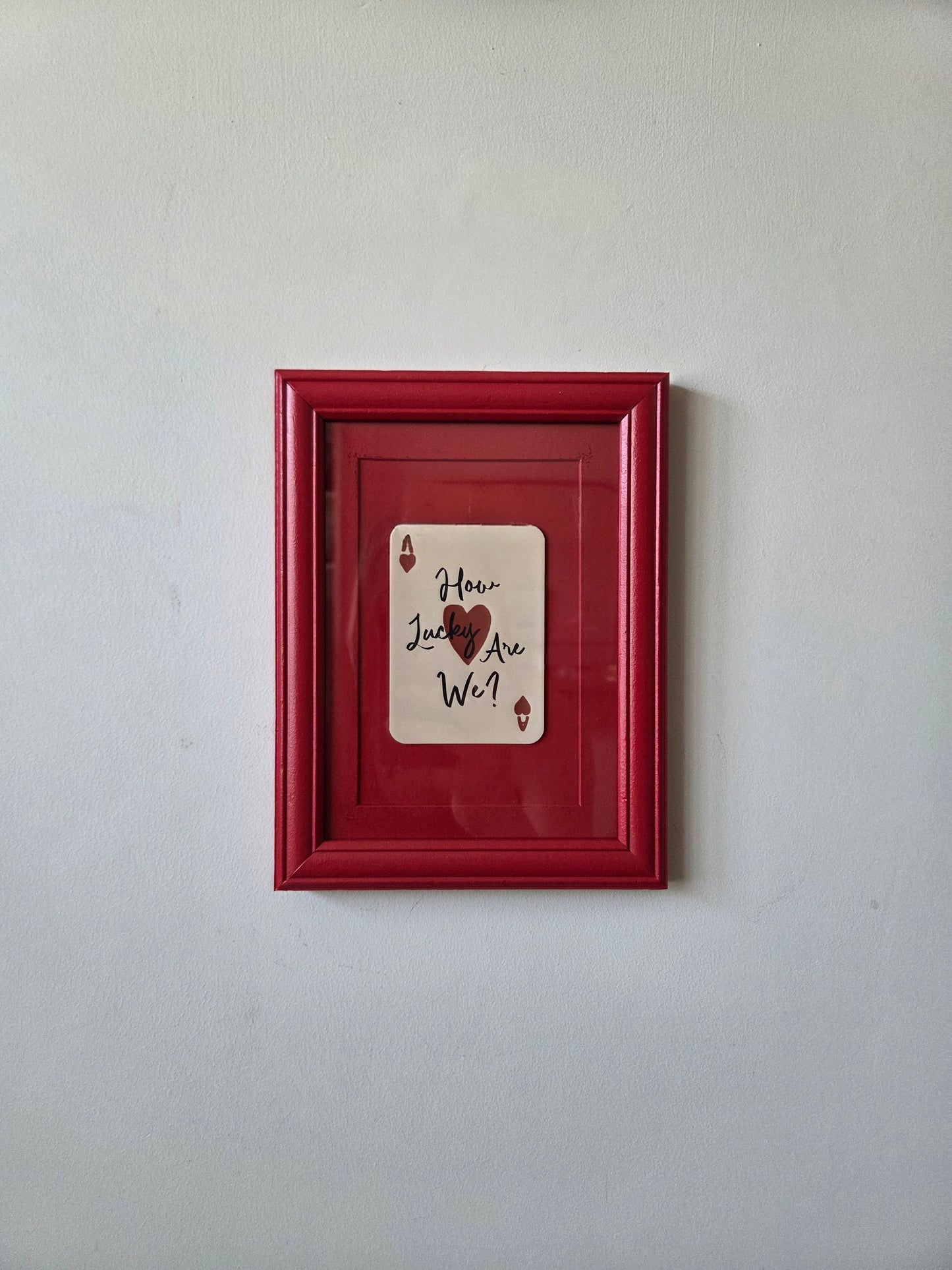 Framed 'How Lucky Are We' Mini Print 008
